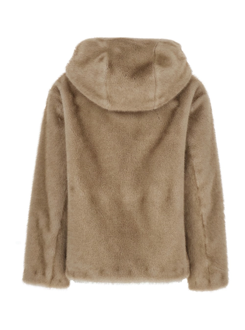 P.A.R.O.S.H. Giubbotto beige con chiusura frontale e maniche lunghe in Tessuto. Colore beige. Donna., view 2