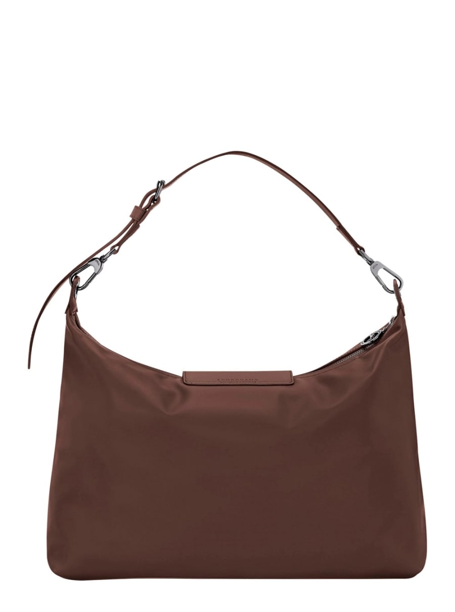 Longchamp Borsa a Spalla 'Le Pilage Xtra' con Tracolla Regolabile e Removibile e Logo Impresso sul Fronte in Pelle Marrone Donna, view 3