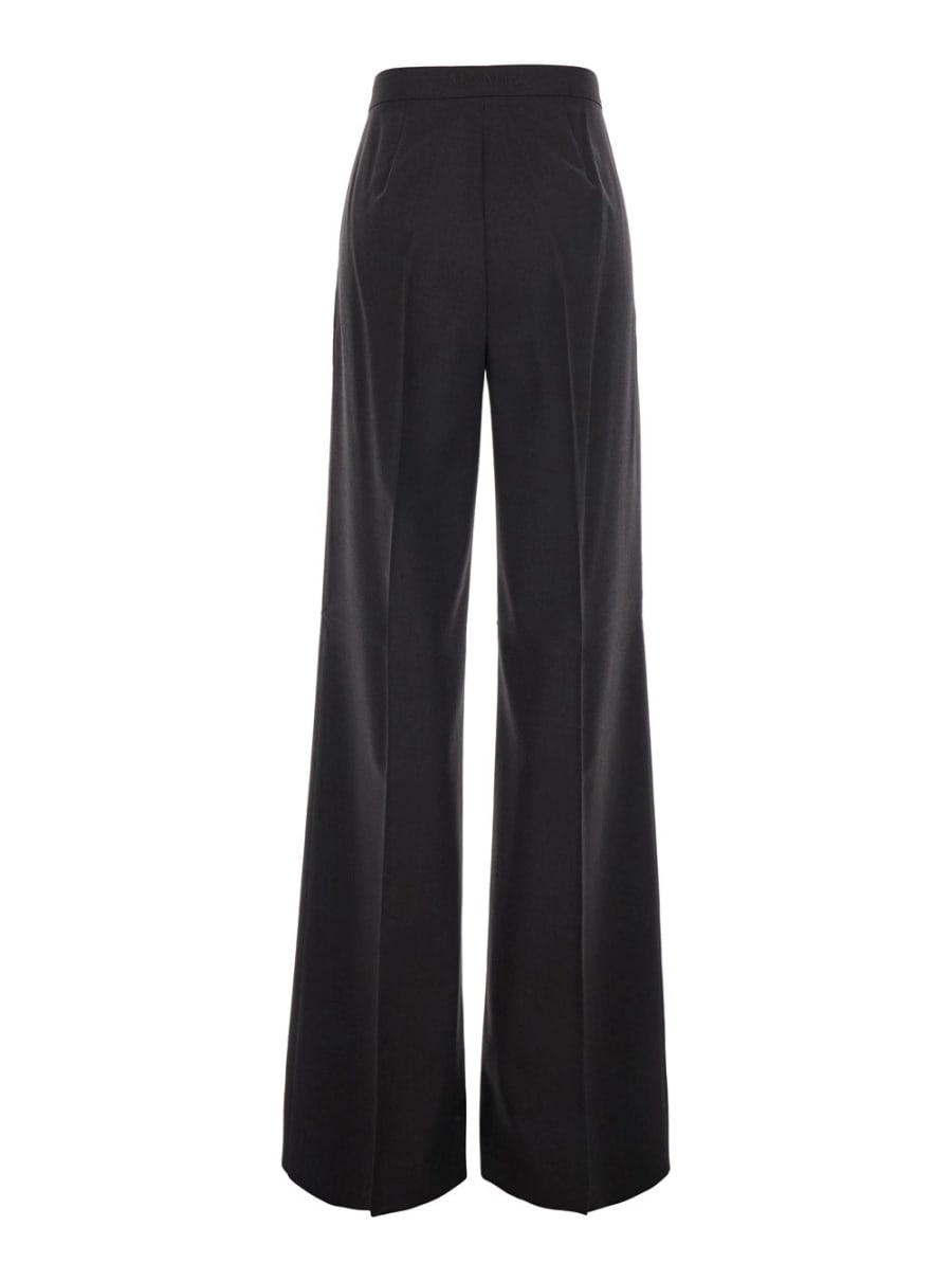 Max Mara Pantaloni 'Extra' con due tasche laterali in lana stretch marroni donna, view 2