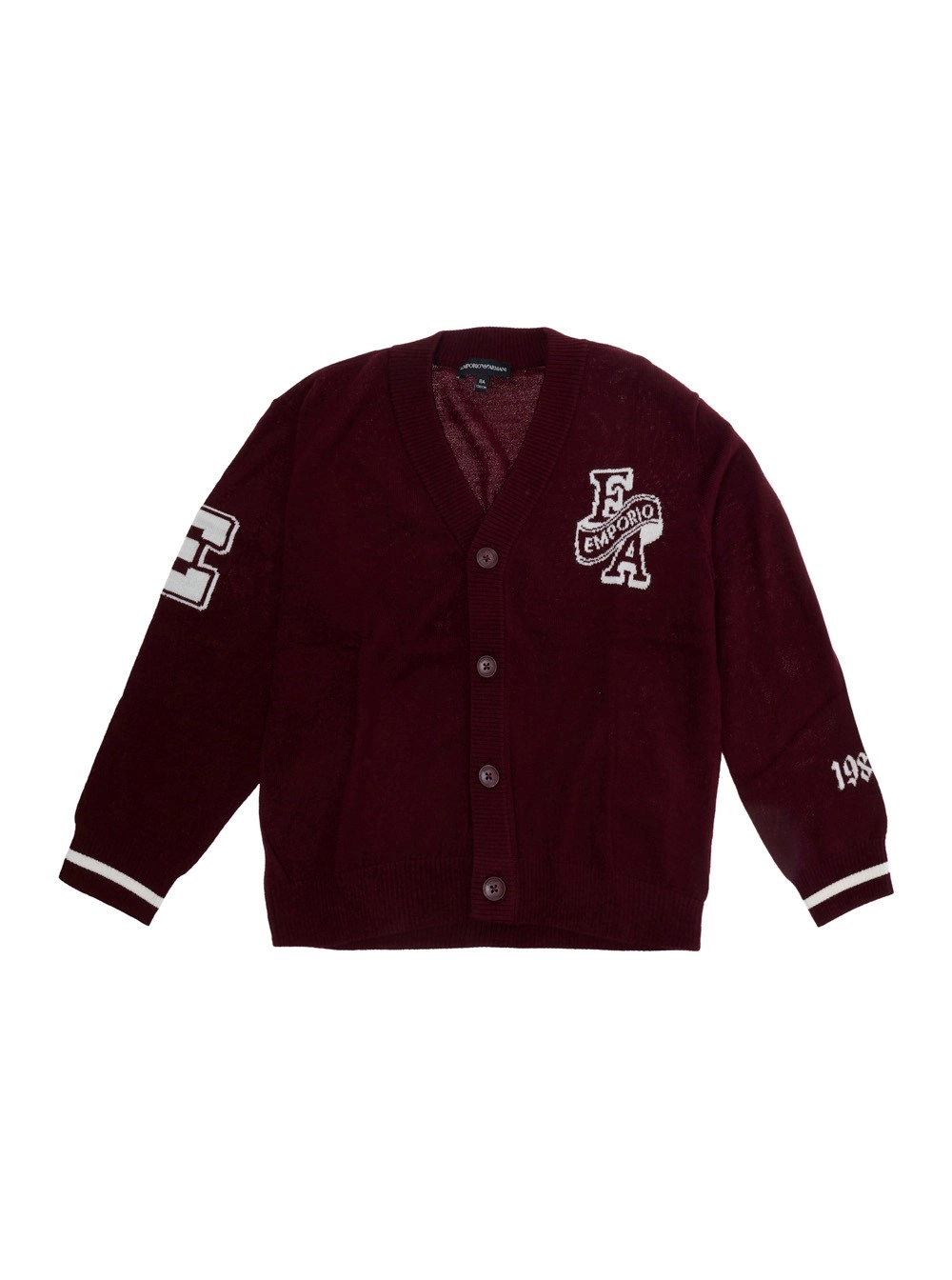 Emporio armani kids Maglia Bordeaux con logo Emporio Armani in cotone per bambino