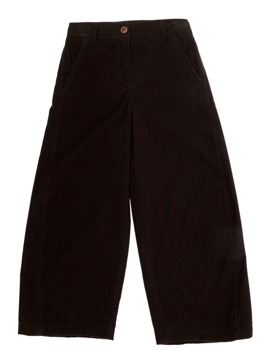 Moncler kids Pantaloni con tasche e logo in tessuto tecnico marrone per bambino
