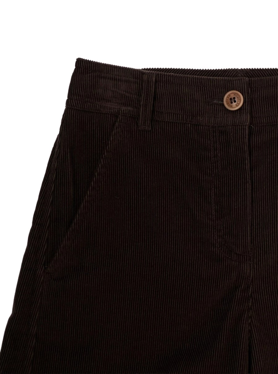 Moncler kids Pantaloni con tasche e logo in tessuto tecnico marrone per bambino, view 3