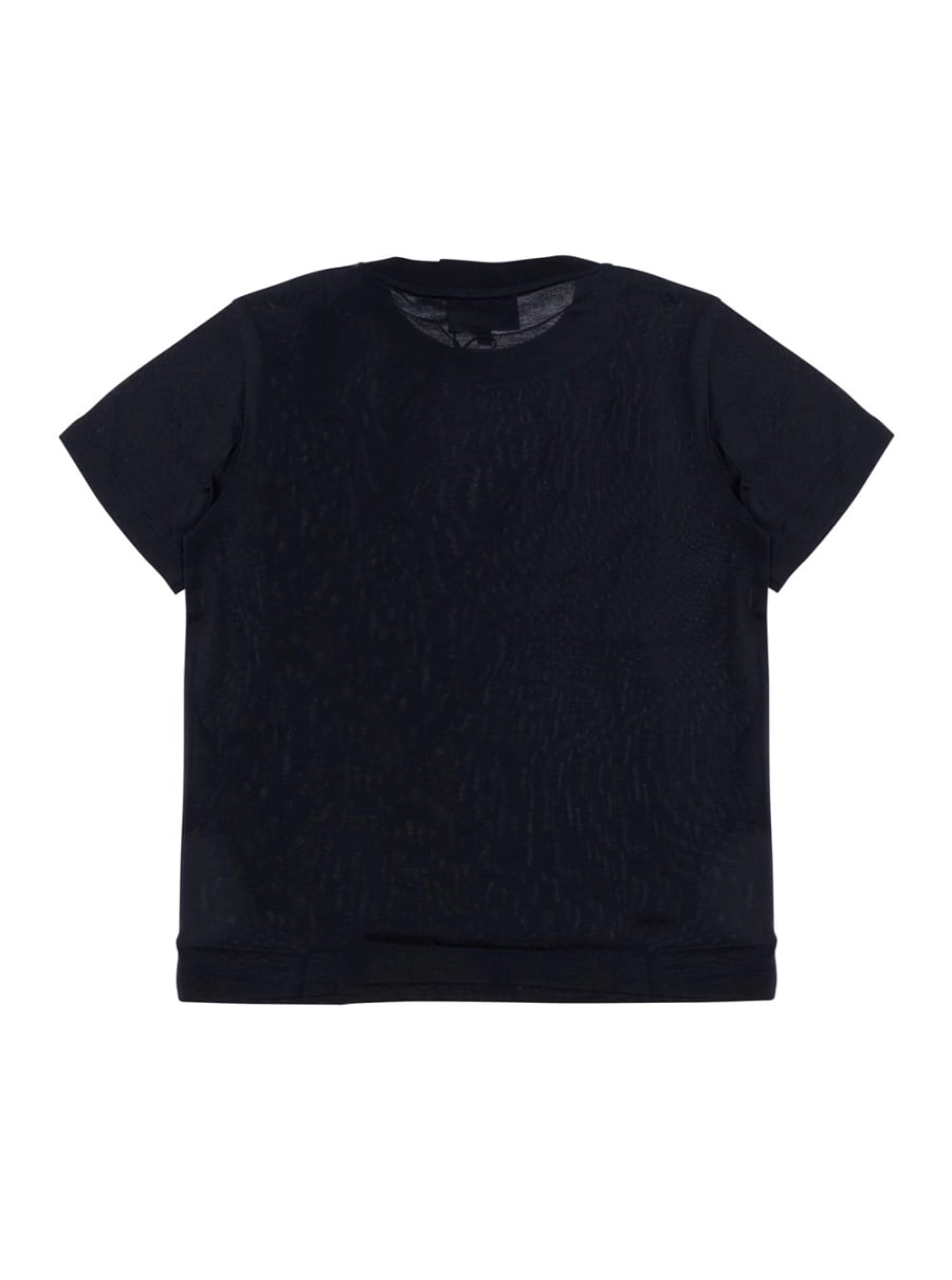Emporio armani kids Tshirt Emporio Armani Kids con logo in blu per bambino, view 2