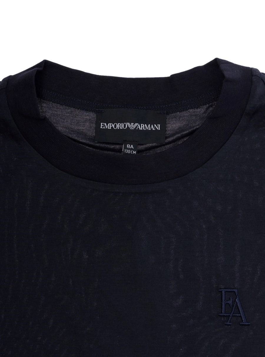Emporio armani kids Tshirt Emporio Armani Kids con logo in blu per bambino, view 3