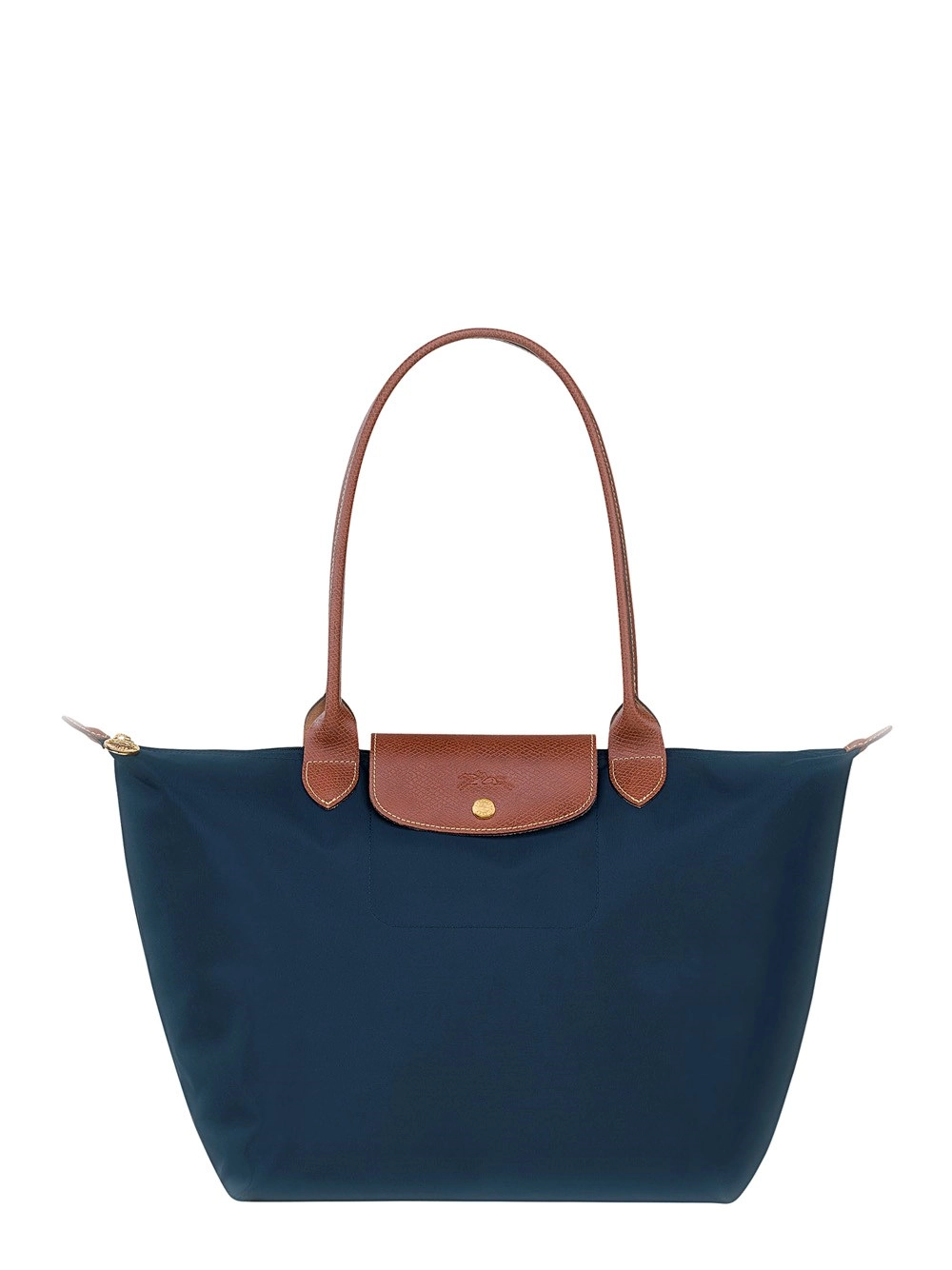 Longchamp Borsa a Tracolla Blu 'Le Pliage Original' con Logo in Rilievo in Canvas Donna