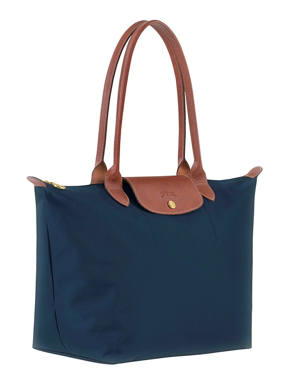 Longchamp Borsa a Tracolla Blu 'Le Pliage Original' con Logo in Rilievo in Canvas Donna, view 2
