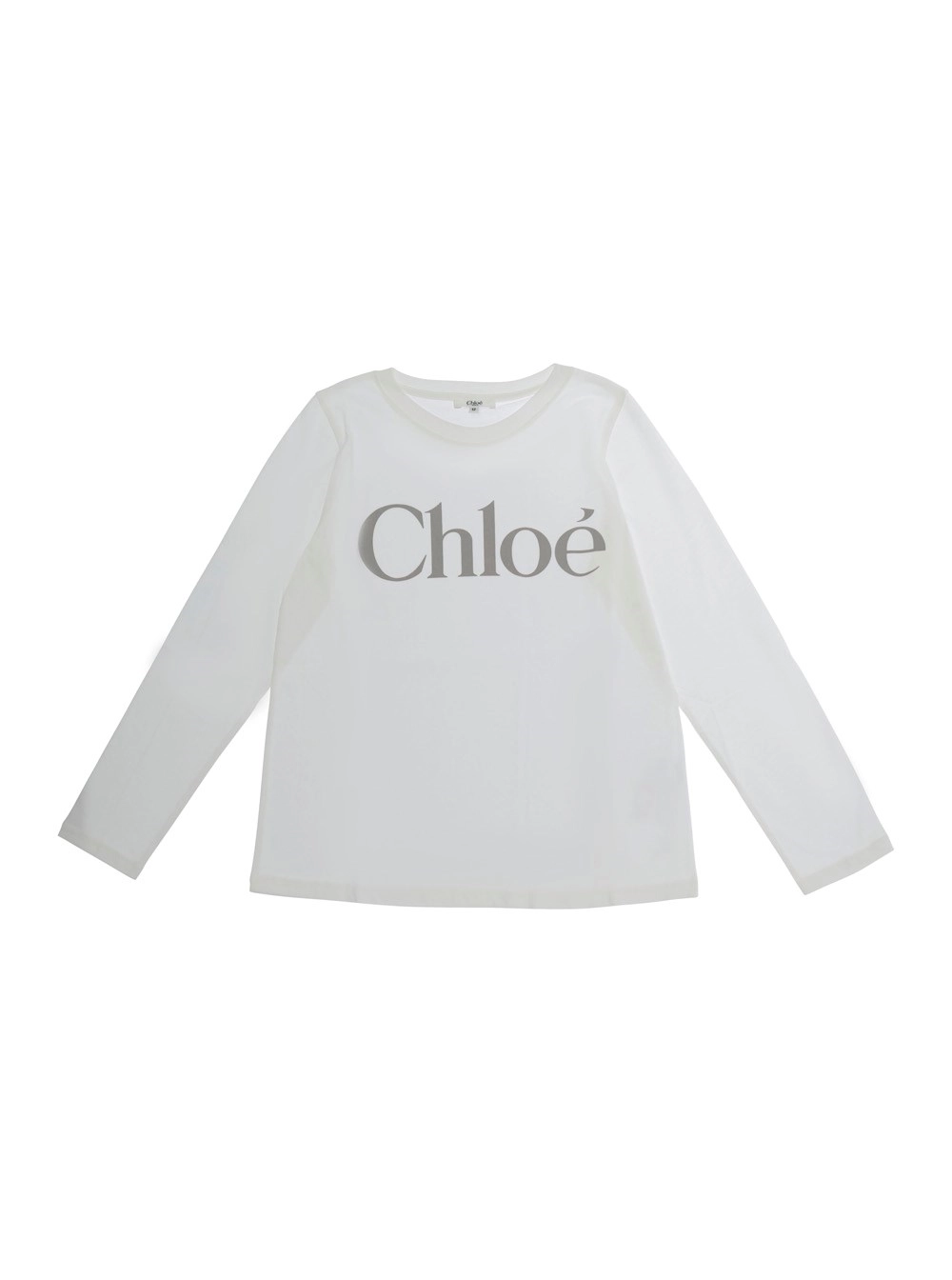 Chloé kids Maglia con colletto e maniche lunghe in cotone bianco per bambina