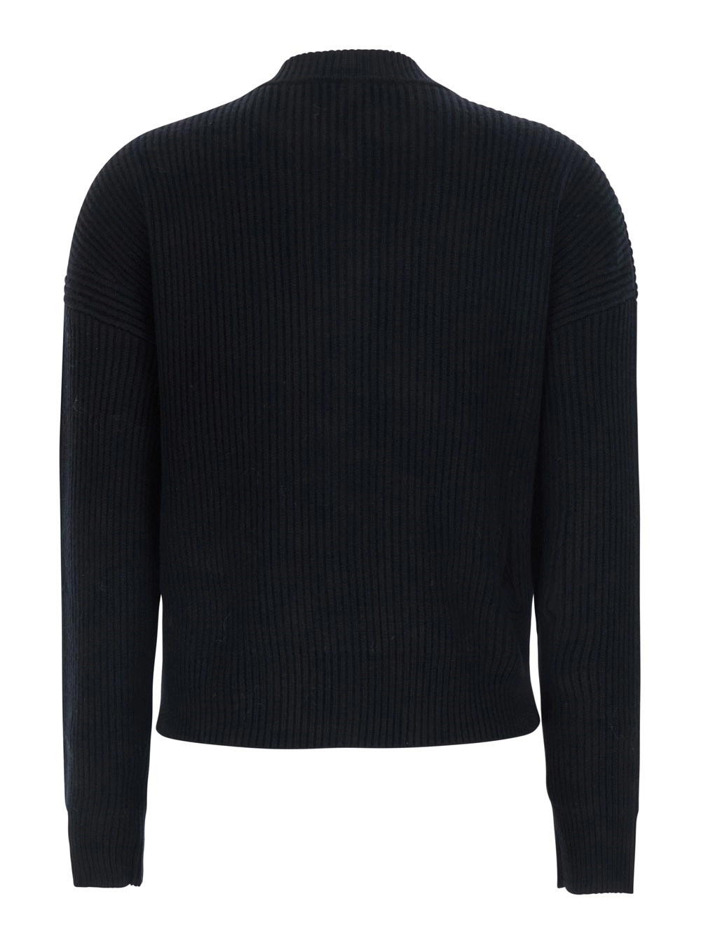 Max Mara Studio Maglia in Nero con collo alto e maniche lunghe in Tessuto. Colore Nero. Prodotto per Donna., view 2