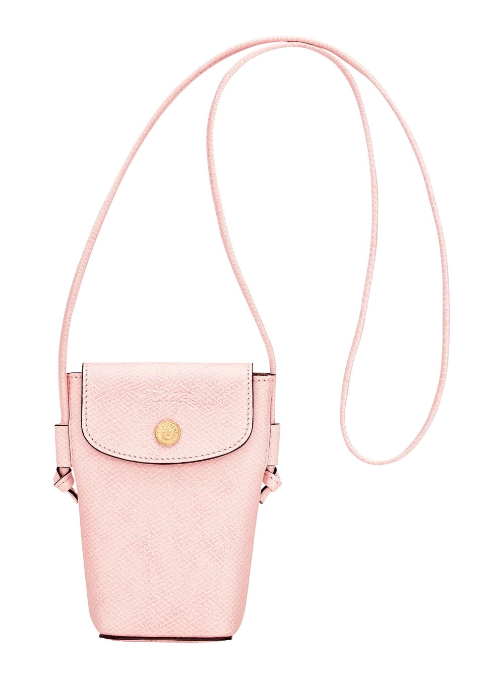 Longchamp Borsa Mini 'Epure' Custodia per Cellulare con Laccio in Pelle Rosa Donna
