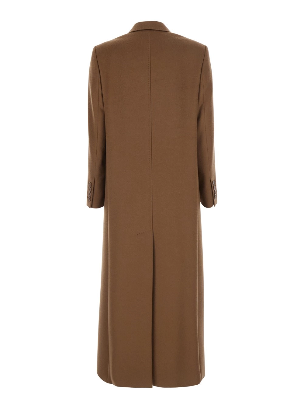 Max Mara Studio Cappotto MSTEFFIGE caratterizzato da un taglio classico e maniche lunghe in tessuto tecnico marrone da donna, view 2