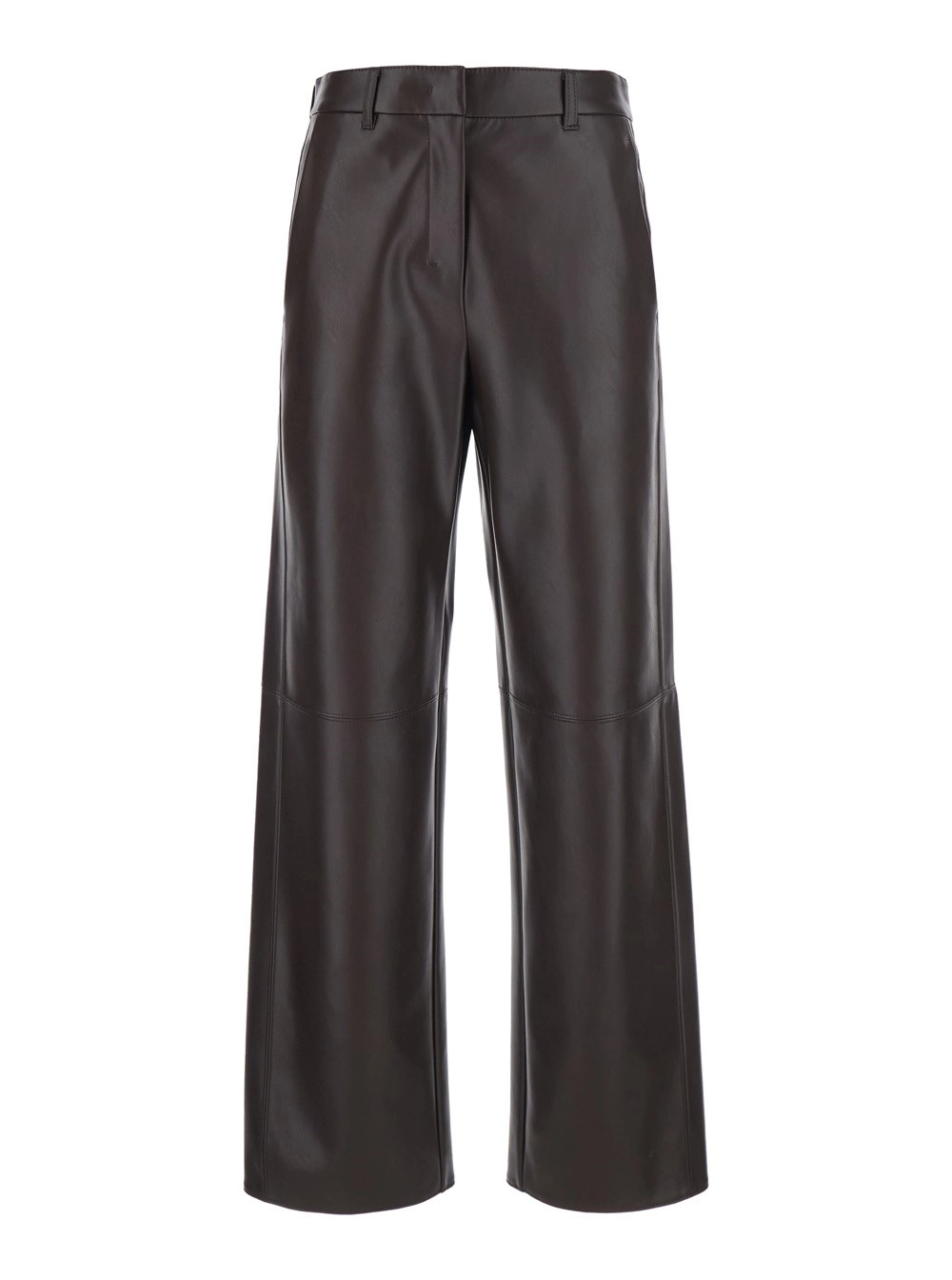 'S Max Mara Pantaloni 'Sospiro' con due tasche applicate sul retro in ecopelle marroni donna