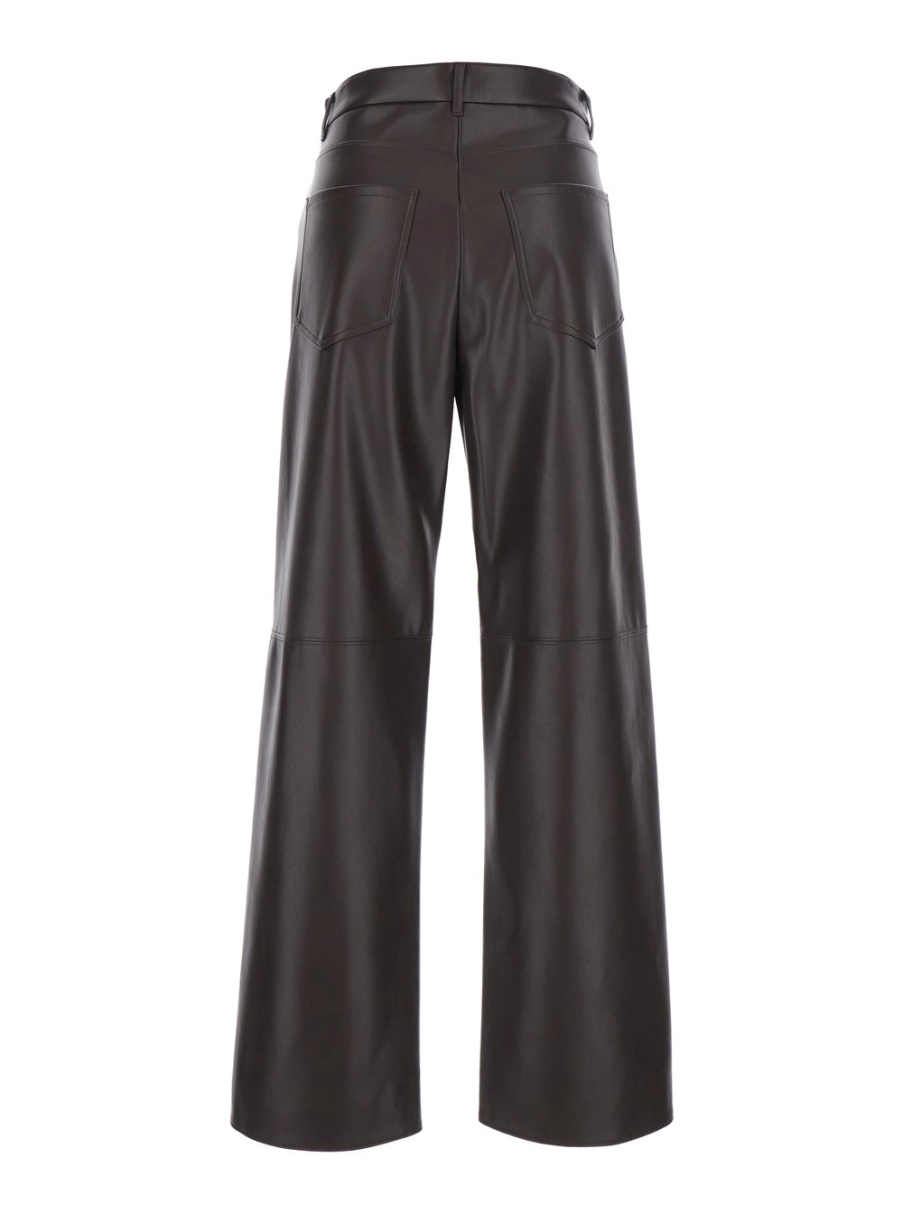 'S Max Mara Pantaloni 'Sospiro' con due tasche applicate sul retro in ecopelle marroni donna, view 2