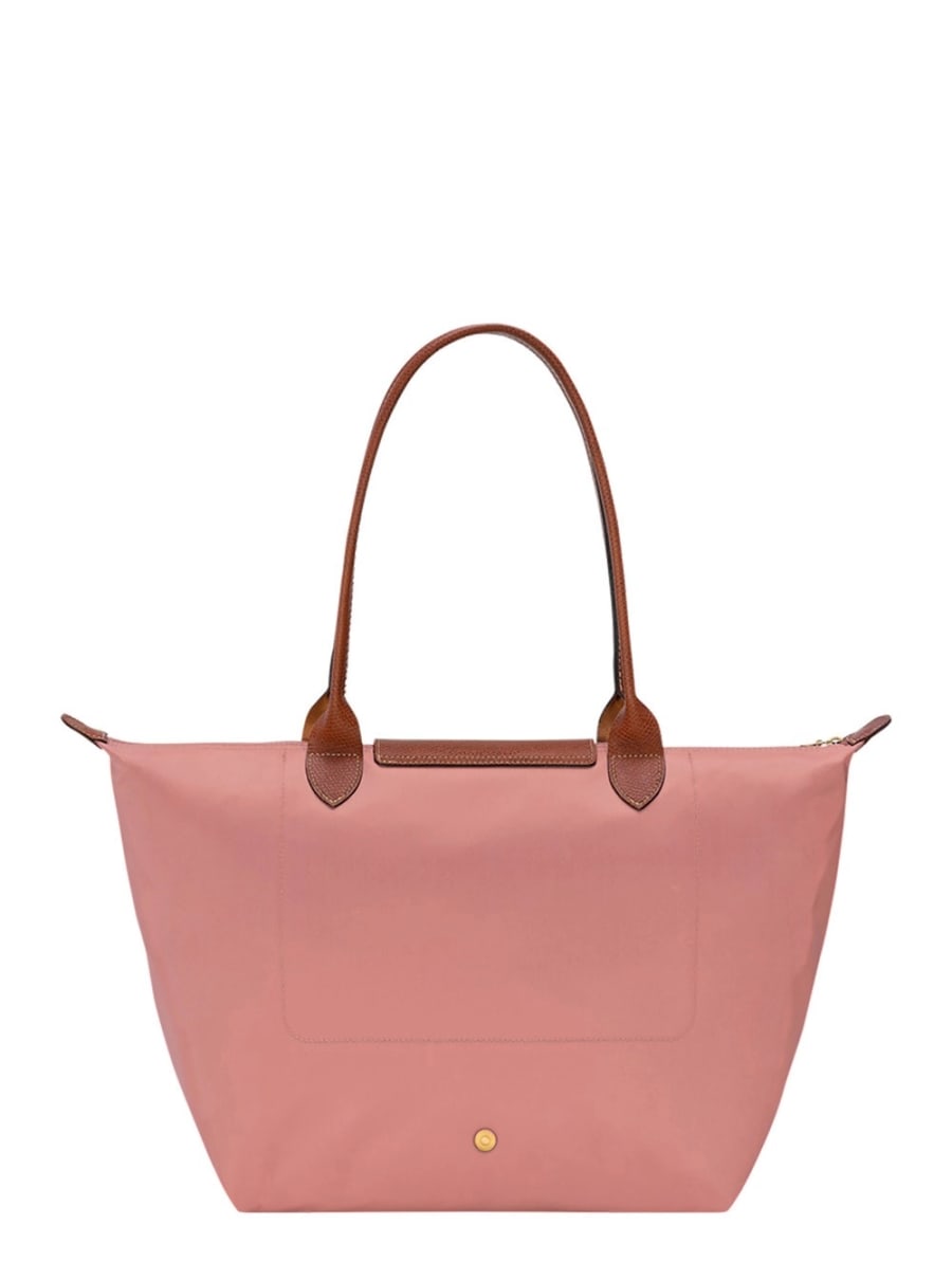 Longchamp Borsa Shopping 'Le Pliage Original' con Logo Impresso in Tela Riciclata Rosa Donna, view 3