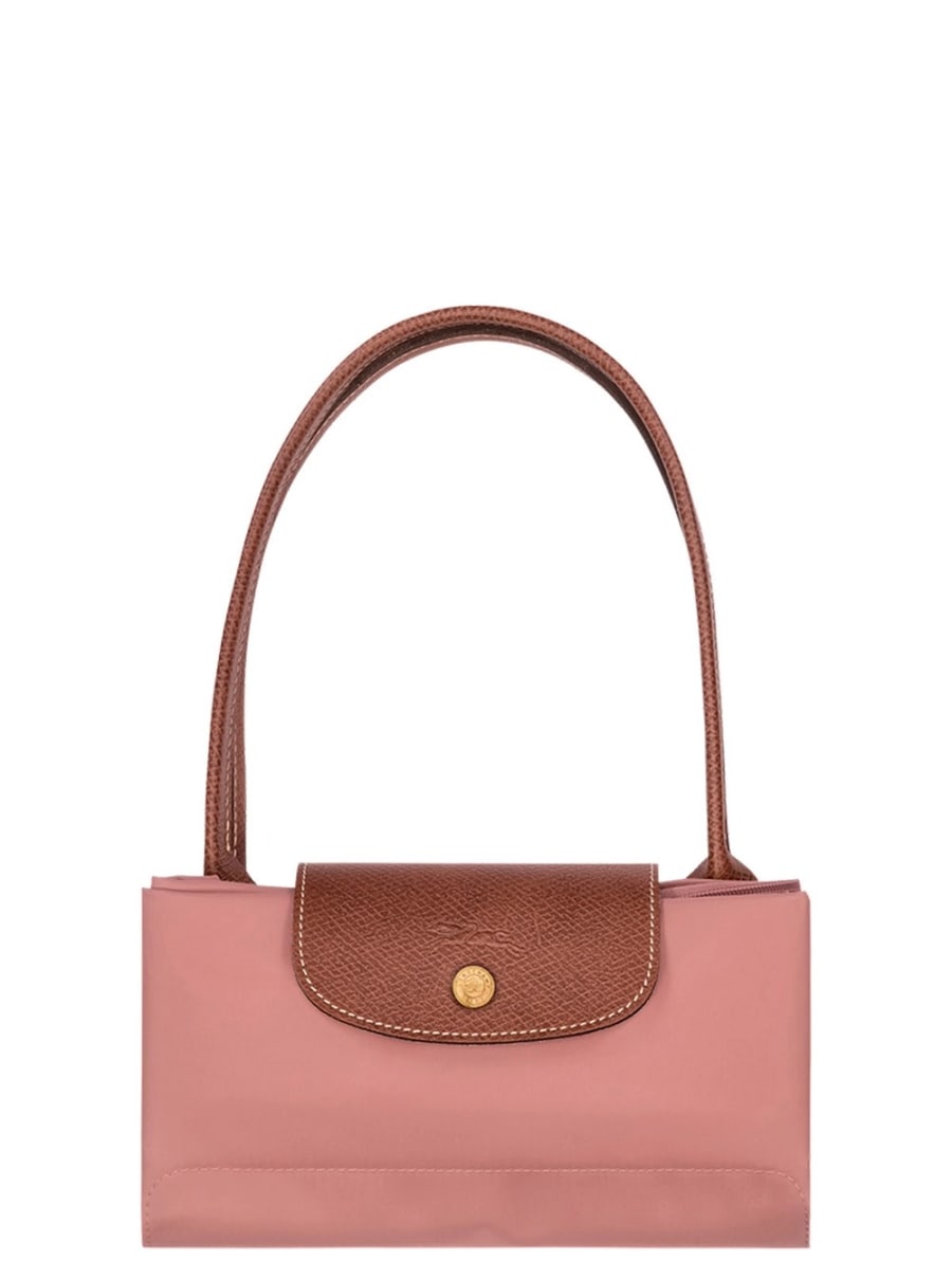 Longchamp Borsa Shopping 'Le Pliage Original' con Logo Impresso in Tela Riciclata Rosa Donna, view 4