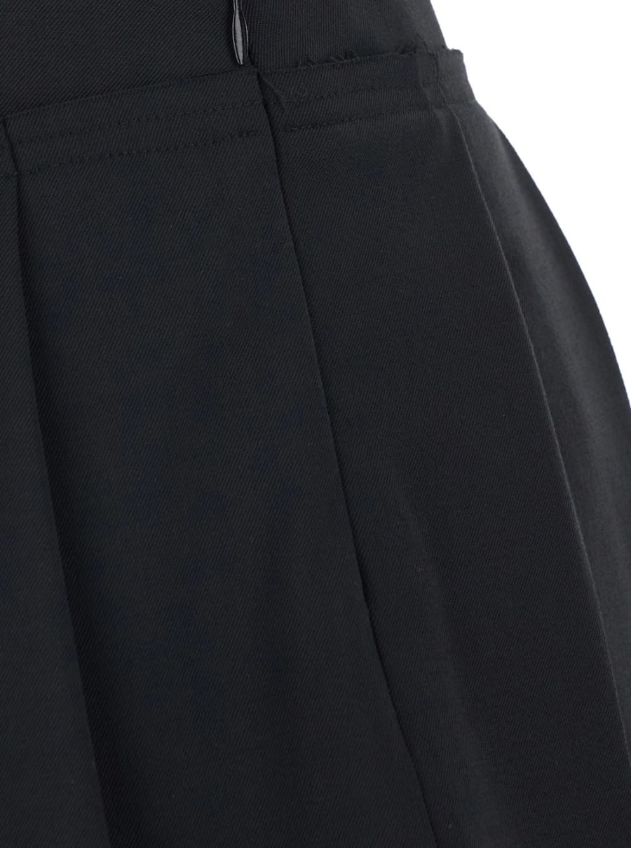 Jucca Gonna Pieghettata Mini con Pieghe Sui Fianchi in Tessuto Tecnico Nero Donna, view 3