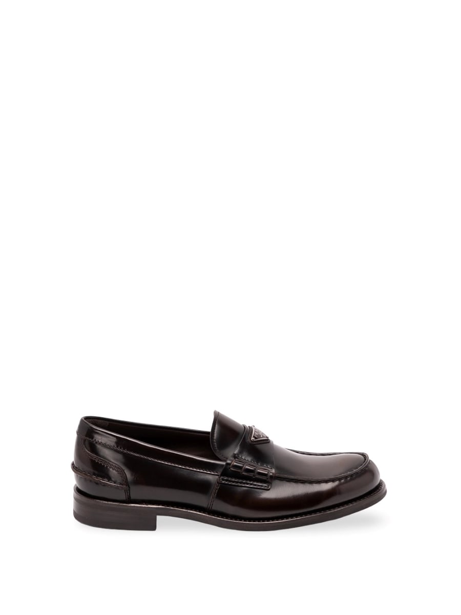 Prada Brushed Leather Loafers
