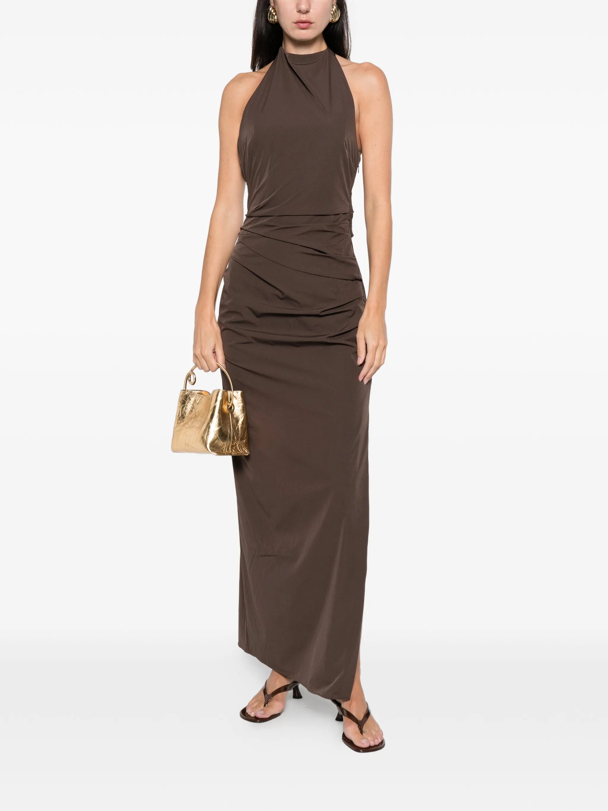Sir. Sir. Halterneck Ruched Dress, view 2