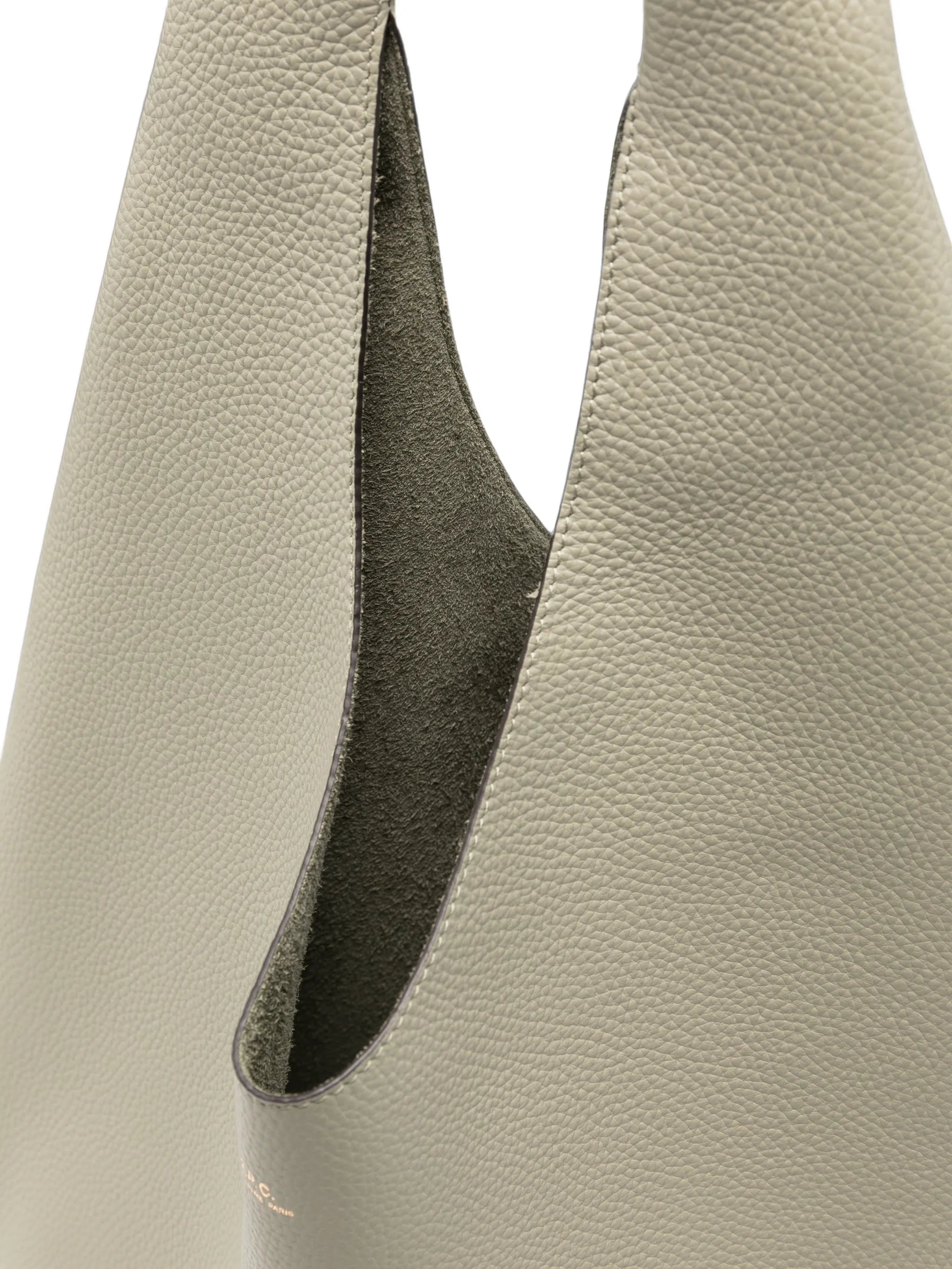 A.P.C. A.p.c. Virginie Pebbled-leather Shoulder Bag, view 2