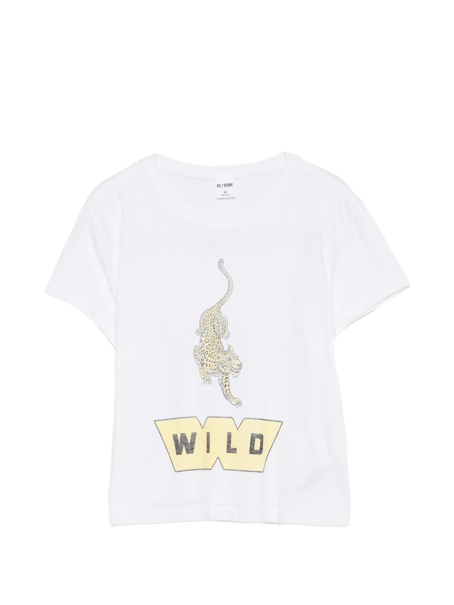 Re/done Re/done Leopard-print Graphic-print T-shirt