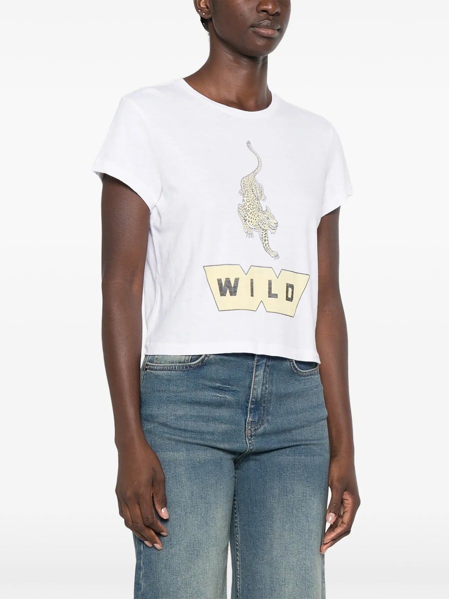 Re/done Re/done Leopard-print Graphic-print T-shirt, view 5
