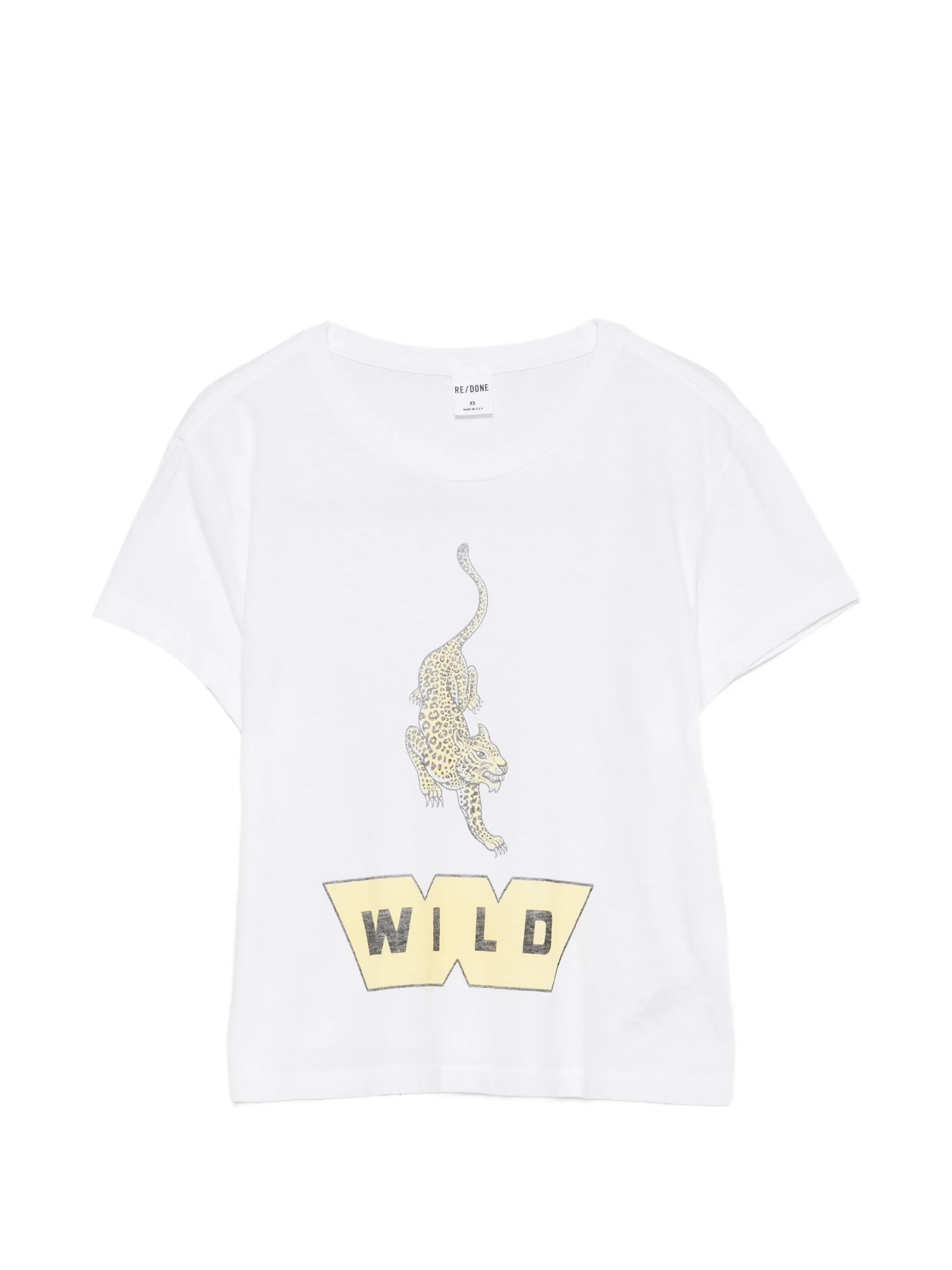 Re/done Re/done Leopard-print Graphic-print T-shirt