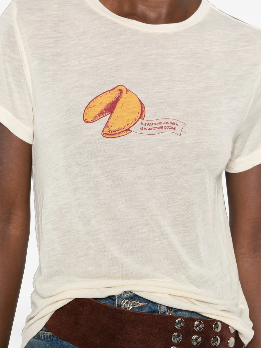 Re/done Re/done Fortune Cookie-print T-shirt, view 4