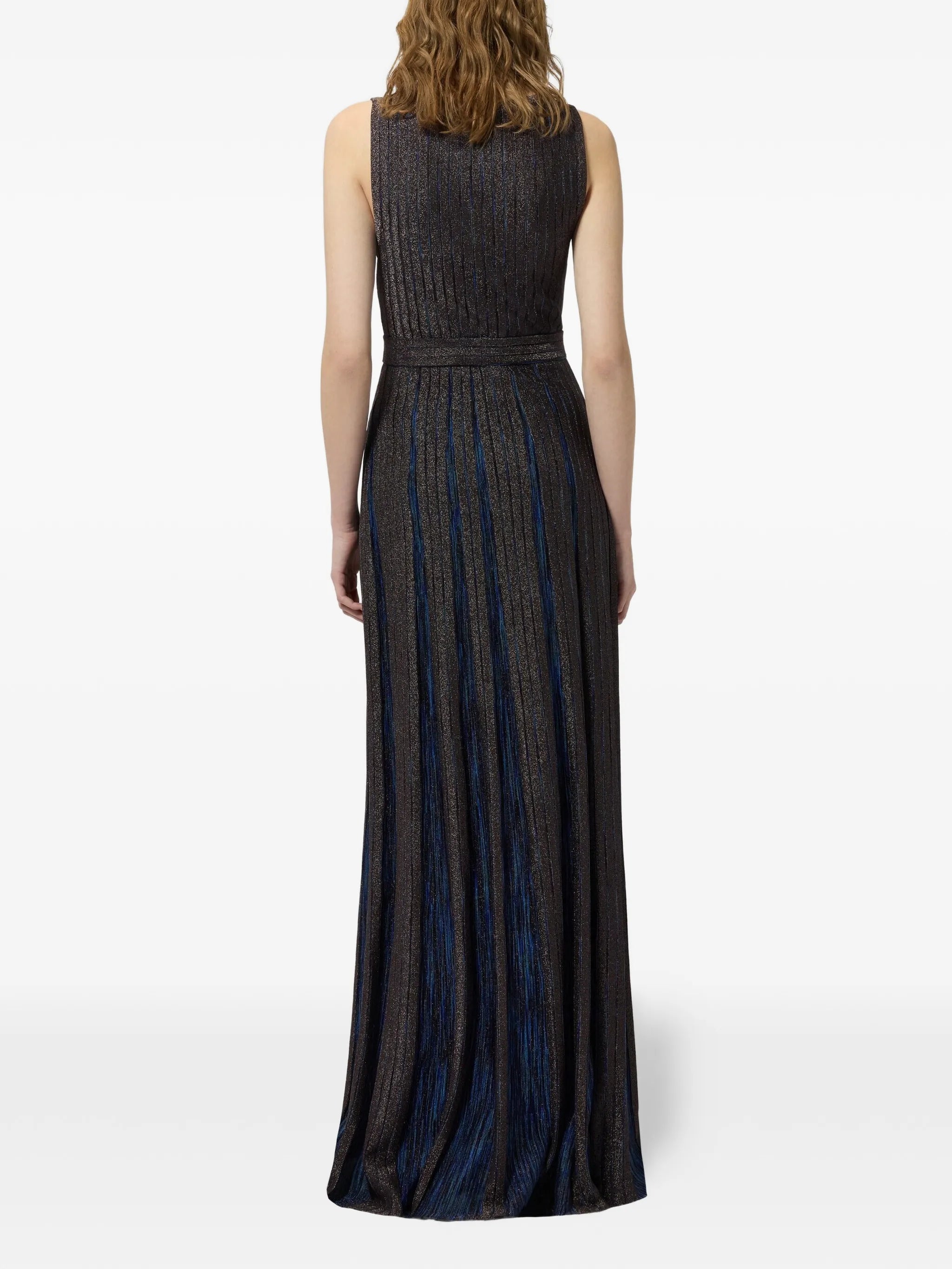 Missoni Missoni Metallic-thread Belted Maxi Dress, view 2