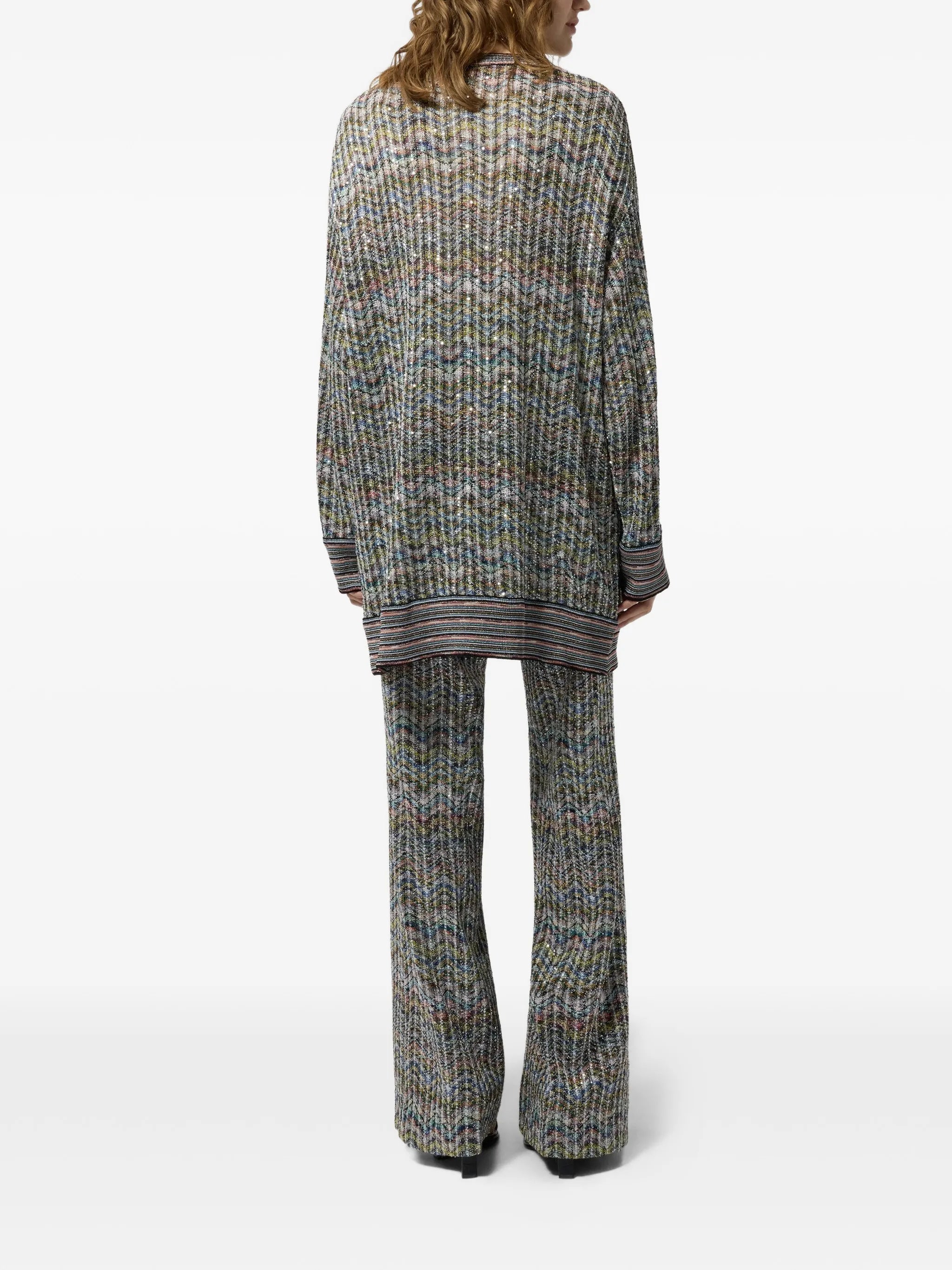 Missoni Missoni Sequin-embellished Zigzag-pattern Cardigan, view 2