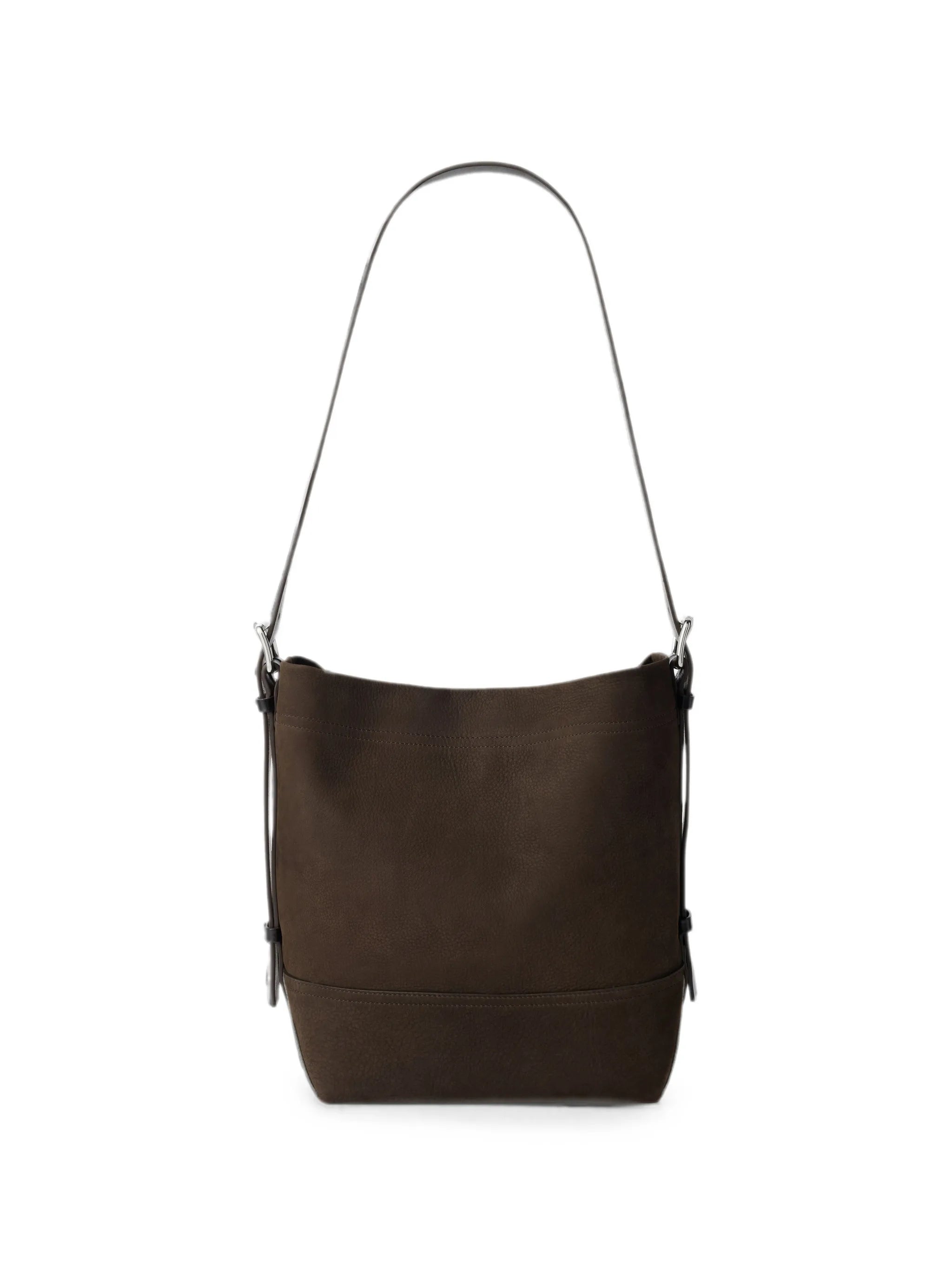 Lemaire Lemaire Small Belted Tote Bag In Alpaca Nubuck