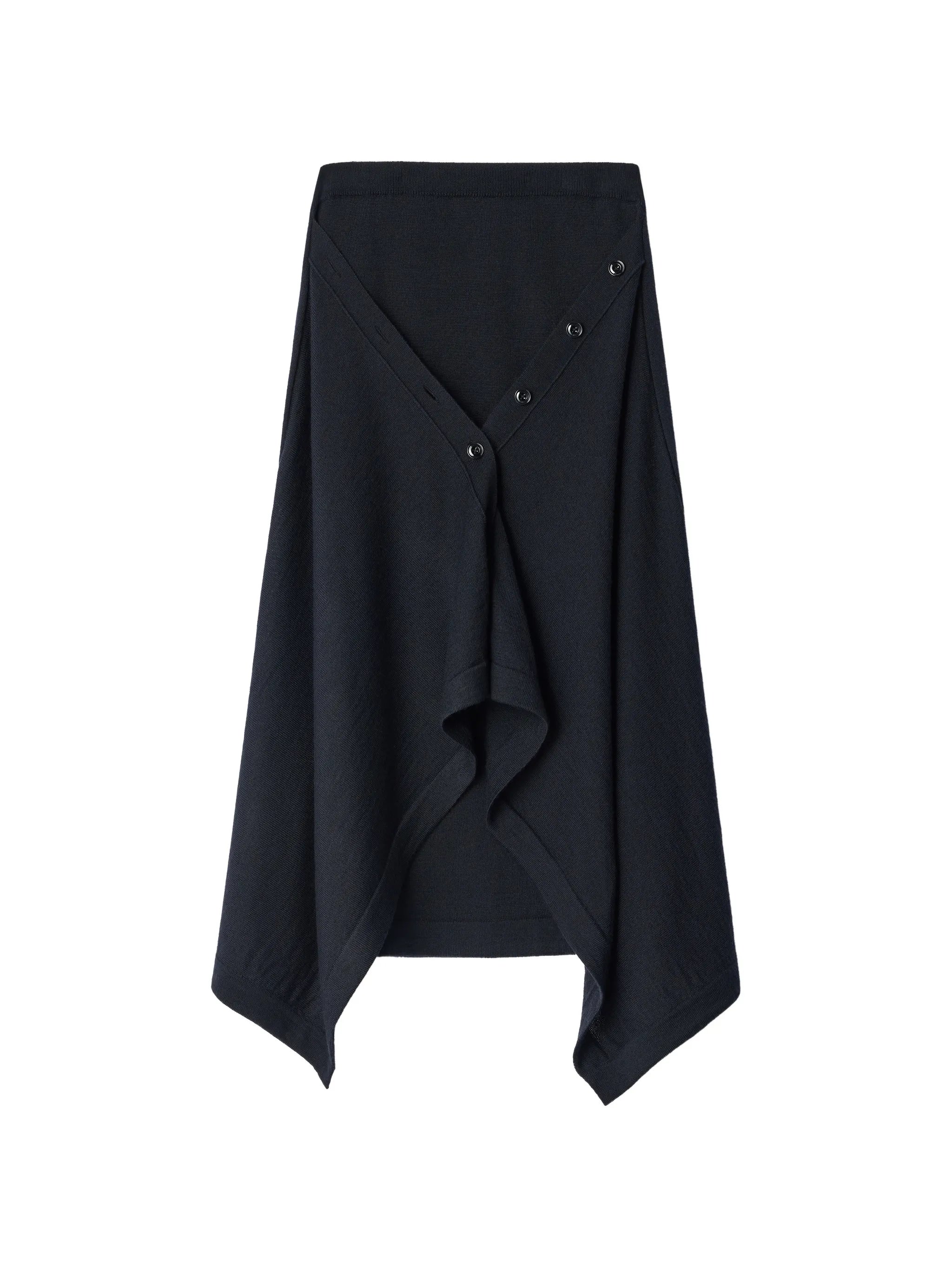 Lemaire Lemaire Buttoned Skirt In Merino Wool Blend