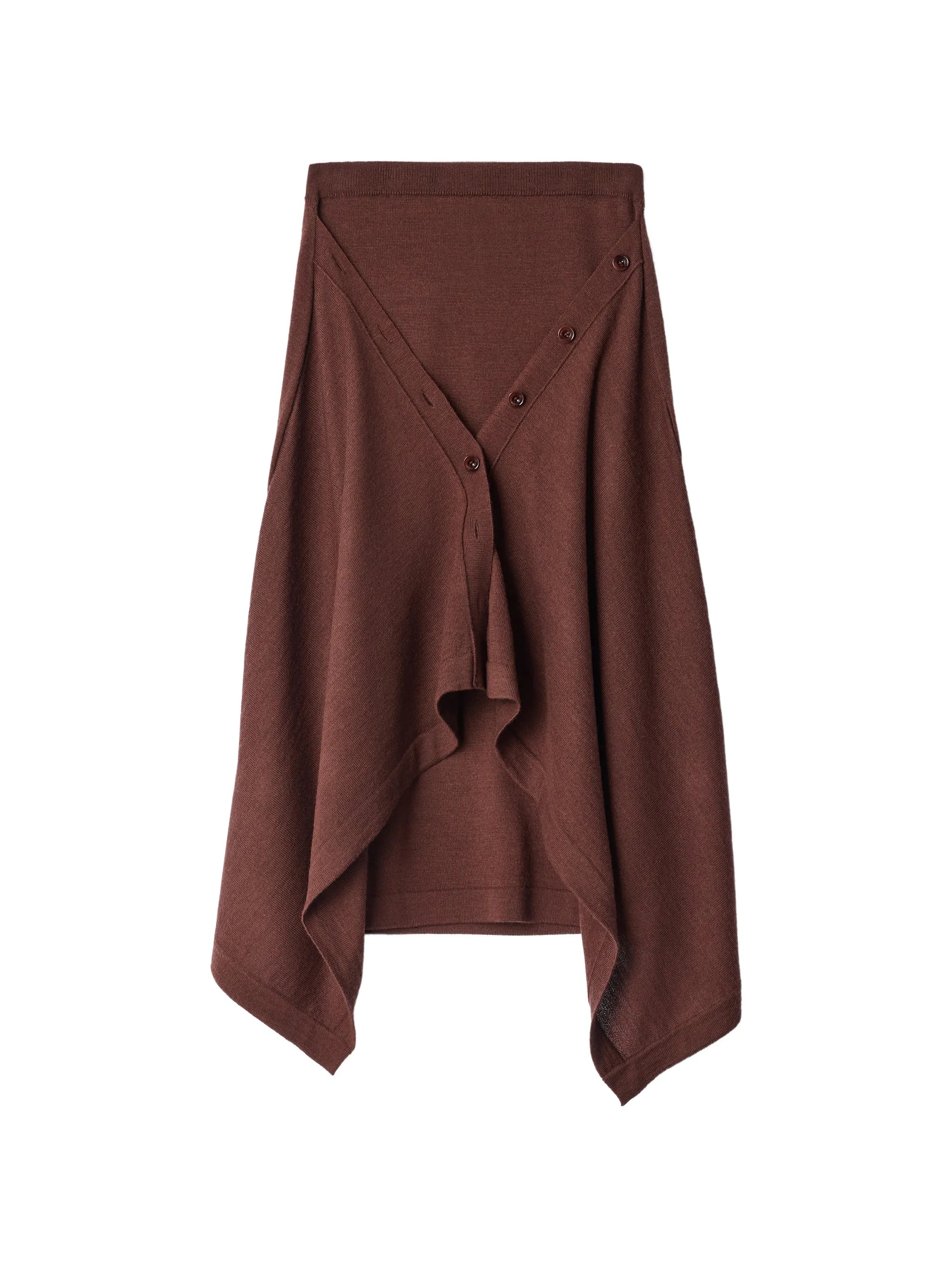 Lemaire Lemaire Buttoned Skirt In Merino Wool Blend