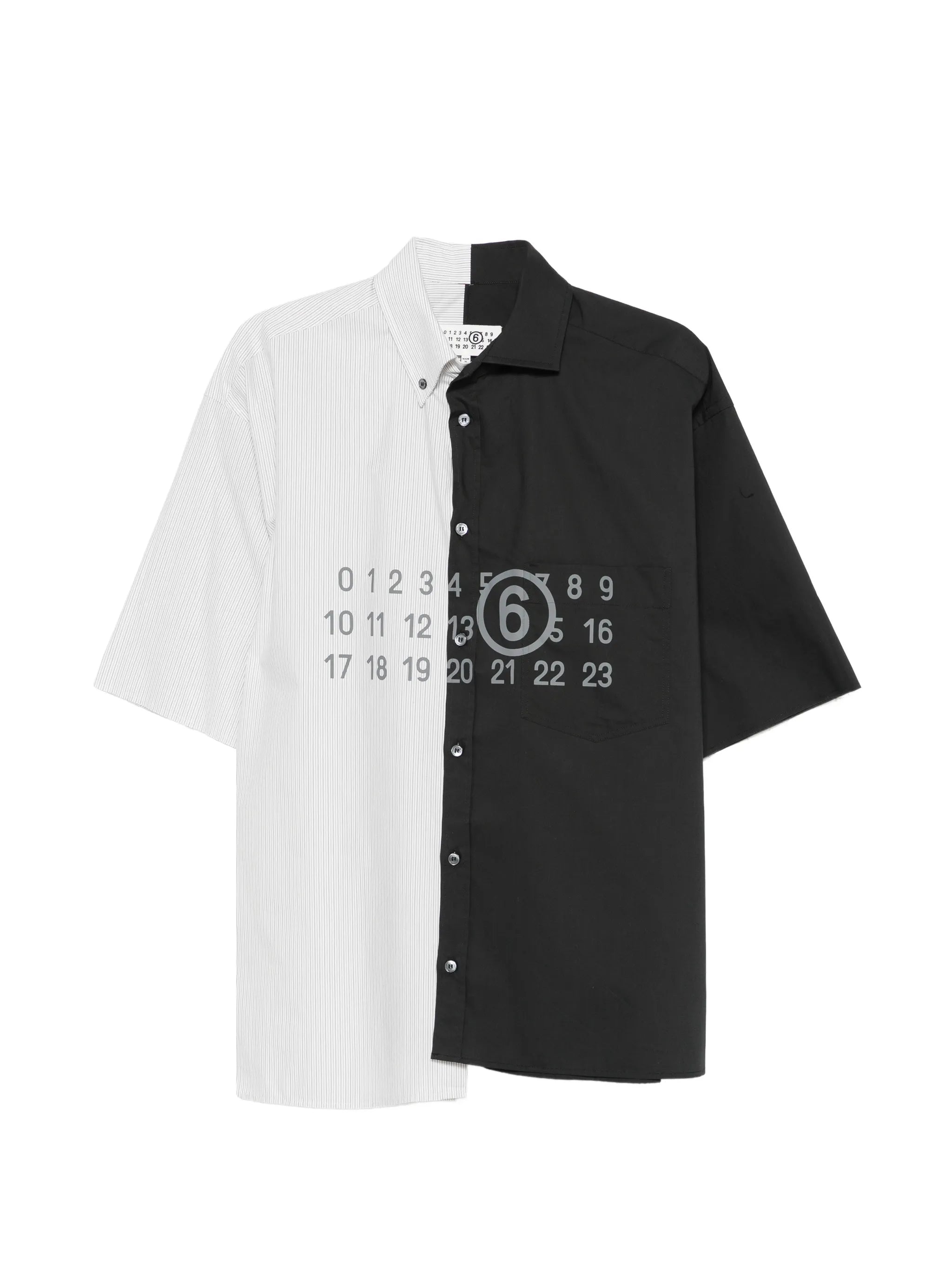 MM6 Maison Margiela Mm6 Maison Margiela Striped Panelled Shirt