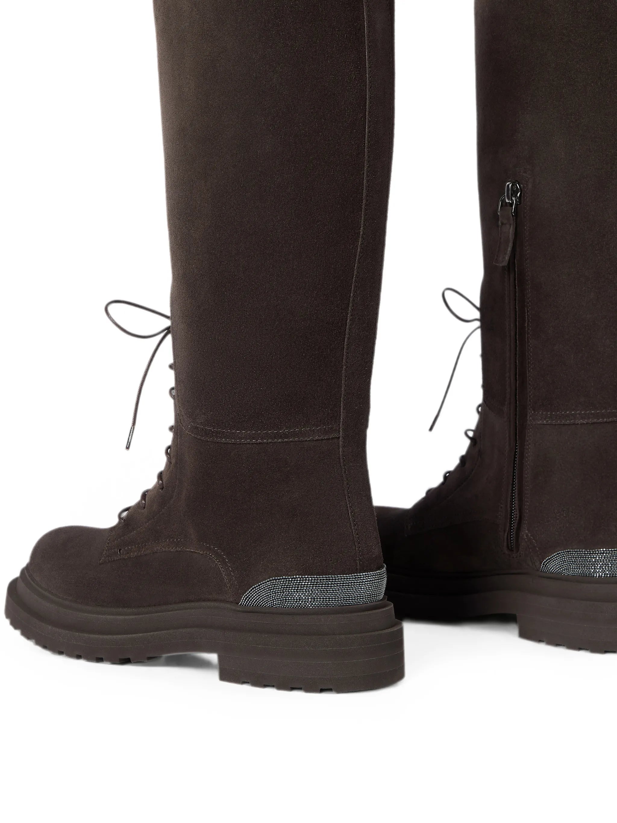 Brunello Cucinelli Brunello Cucinelli Suede Boots With Precious Detail, view 2