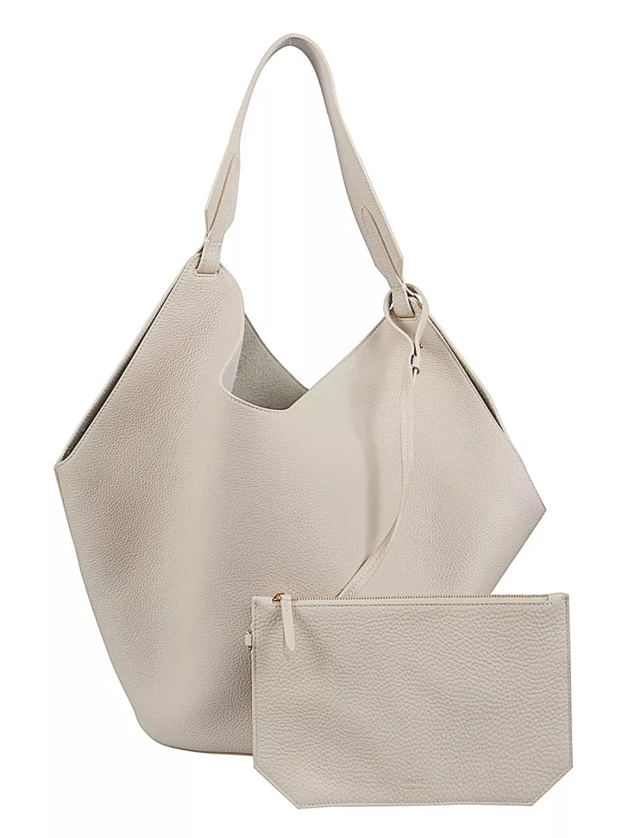 Khaite Borsa a spalla in pelle media Lotus, view 2