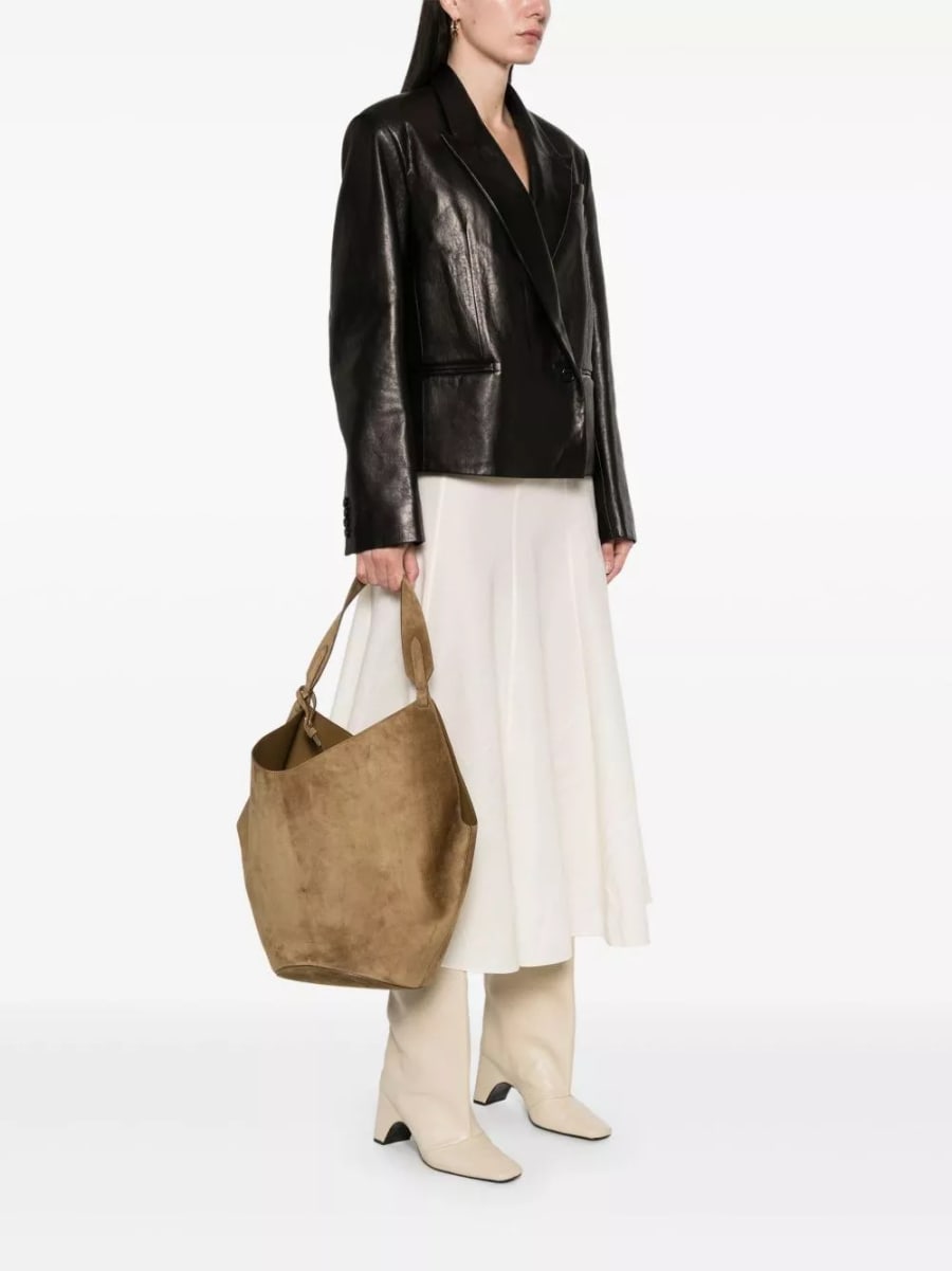 Khaite Borsa a spalla in pelle media Lotus, view 6
