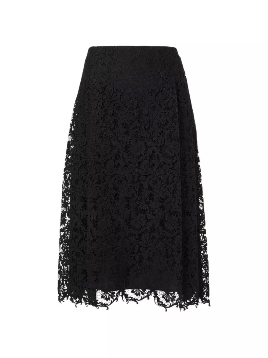 Fendi Gonna midi in macramè, view 2