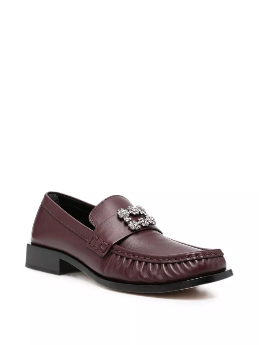 Roger Vivier Mocassini in pelle Viv Moc Strass, view 3