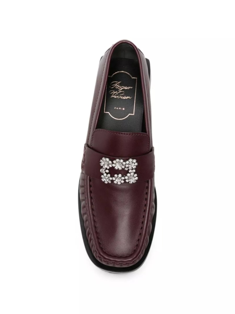 Roger Vivier Mocassini in pelle Viv Moc Strass, view 4