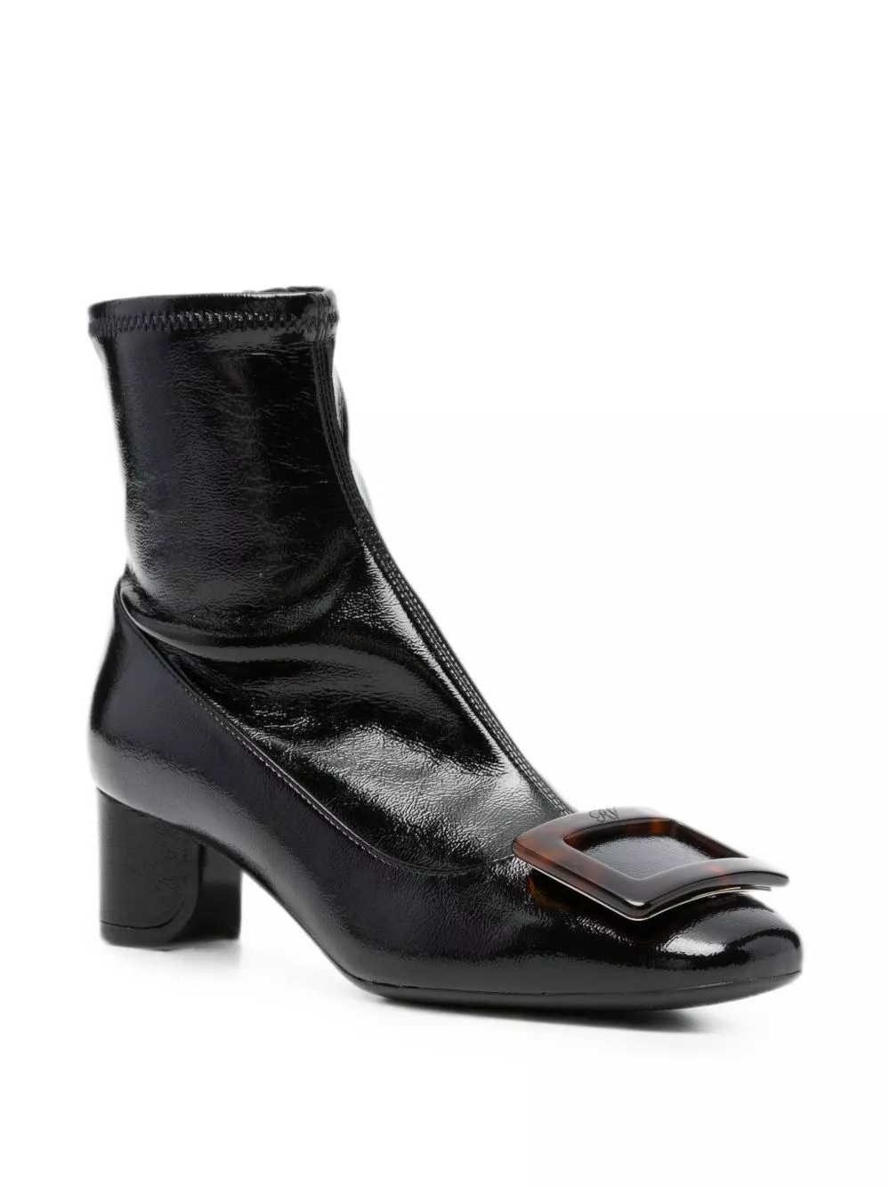 Roger Vivier Stivali in pelle Roundy Turtle, view 2