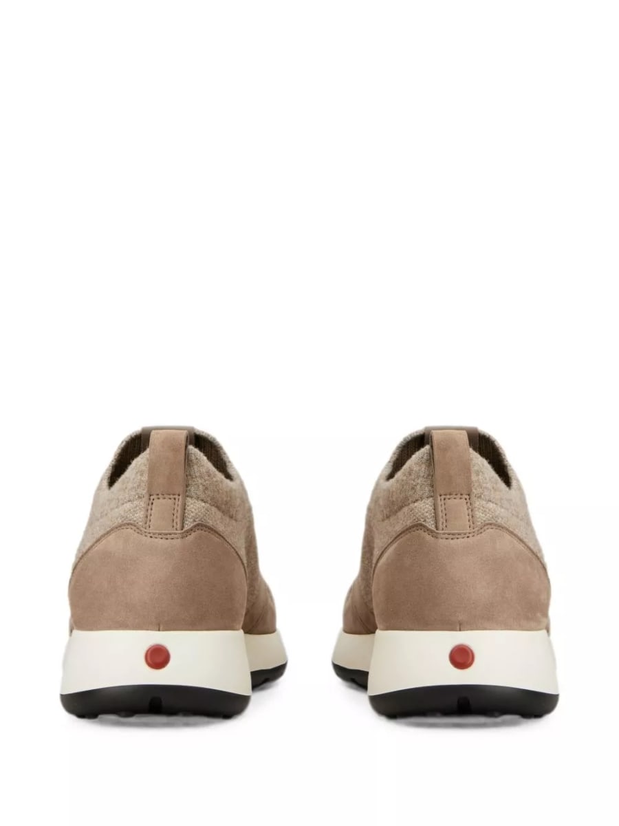 Tod's Sneakers in pelle e maglia, view 3