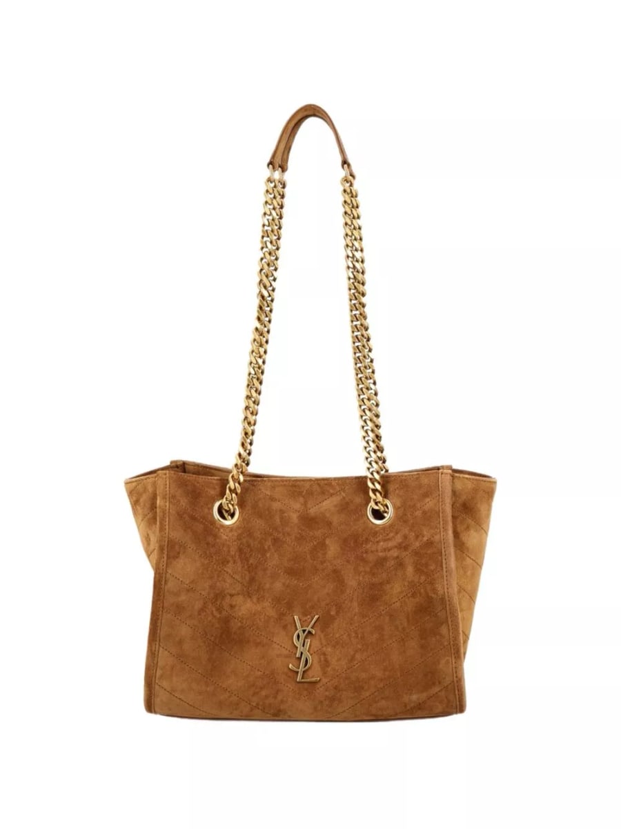 Saint Laurent Borsa shopping Niki in pelle scamosciata piccola