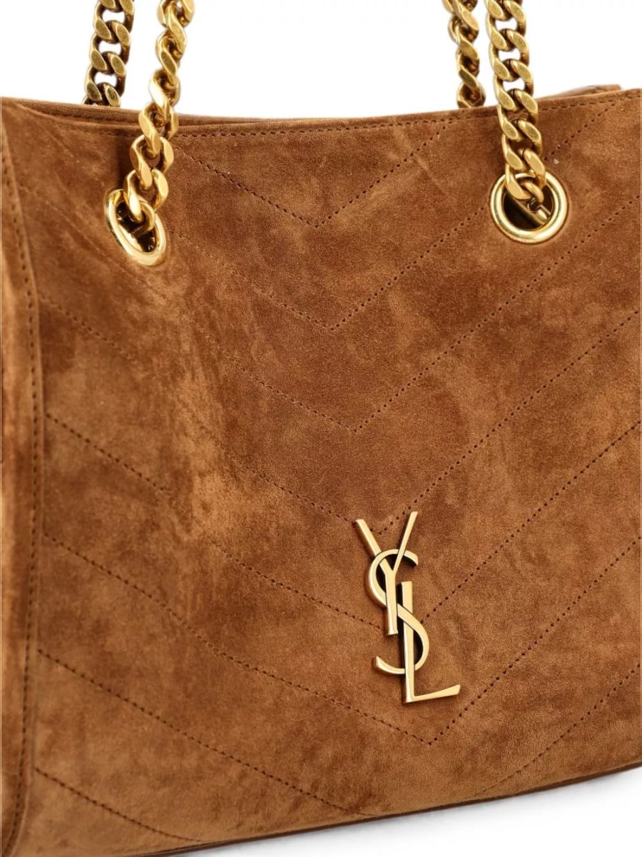 Saint Laurent Borsa shopping Niki in pelle scamosciata piccola, view 2