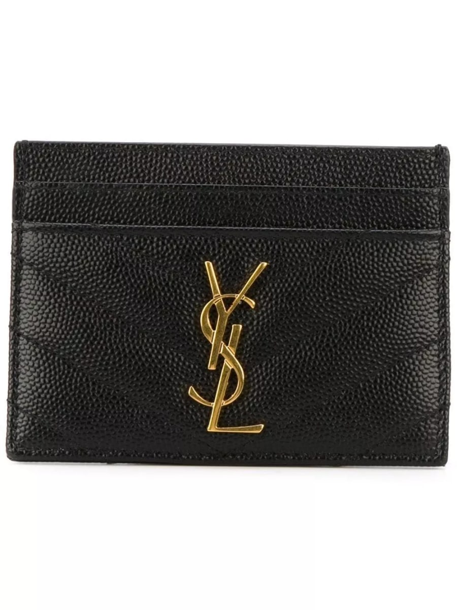 Saint Laurent Portacarte in pelle Cassandre