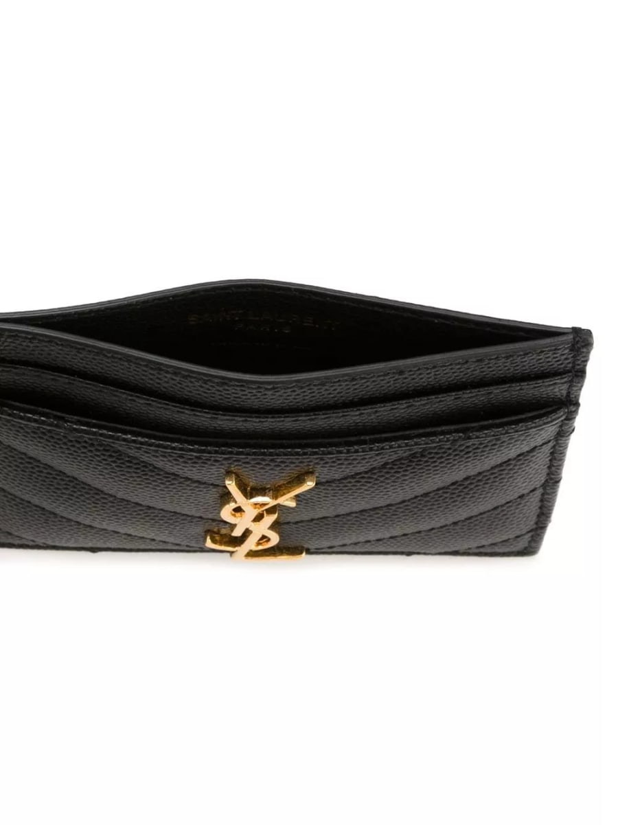 Saint Laurent Portacarte in pelle Cassandre, view 3