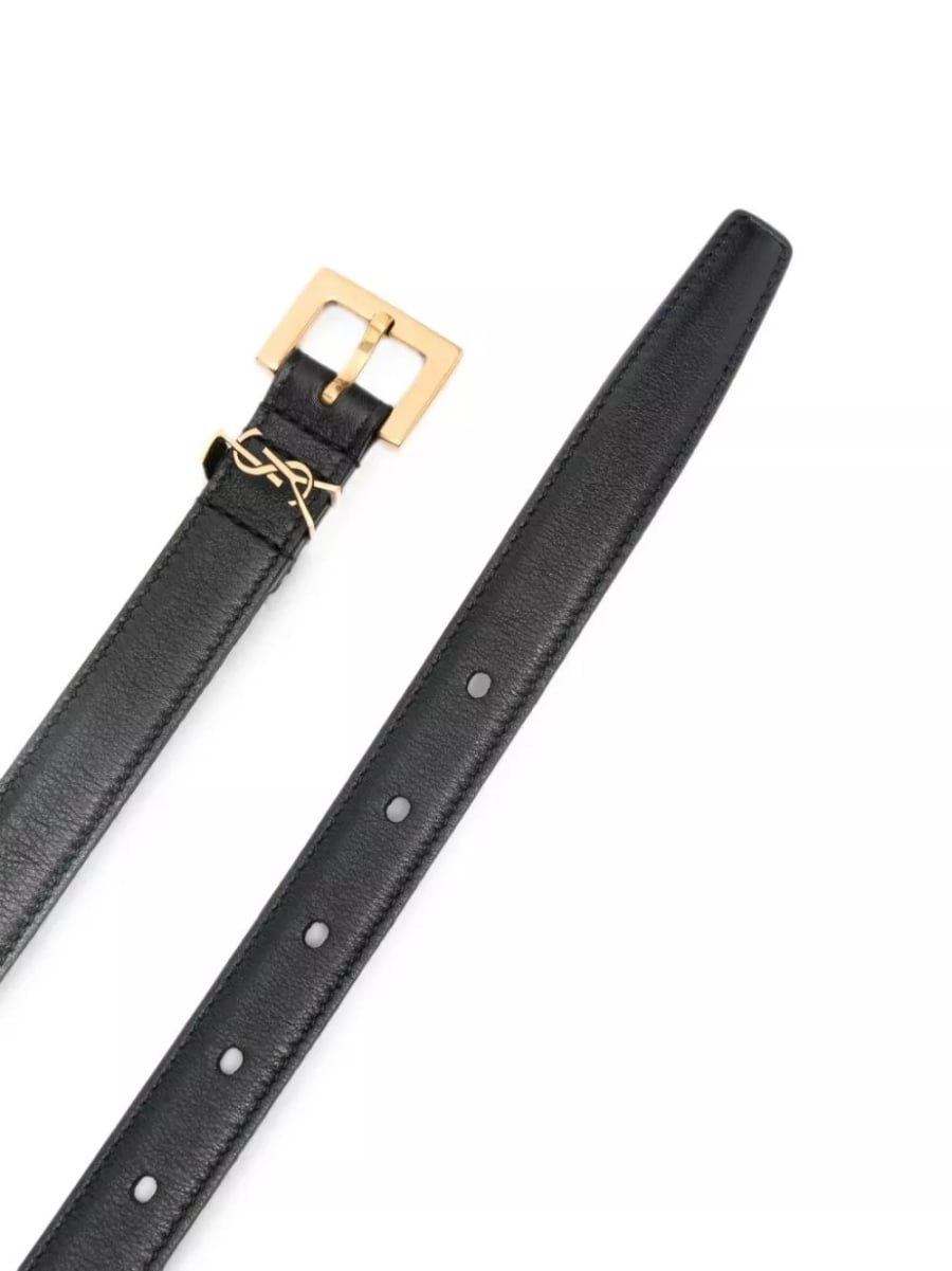 Saint Laurent Cintura in pelle Cassandre, view 2