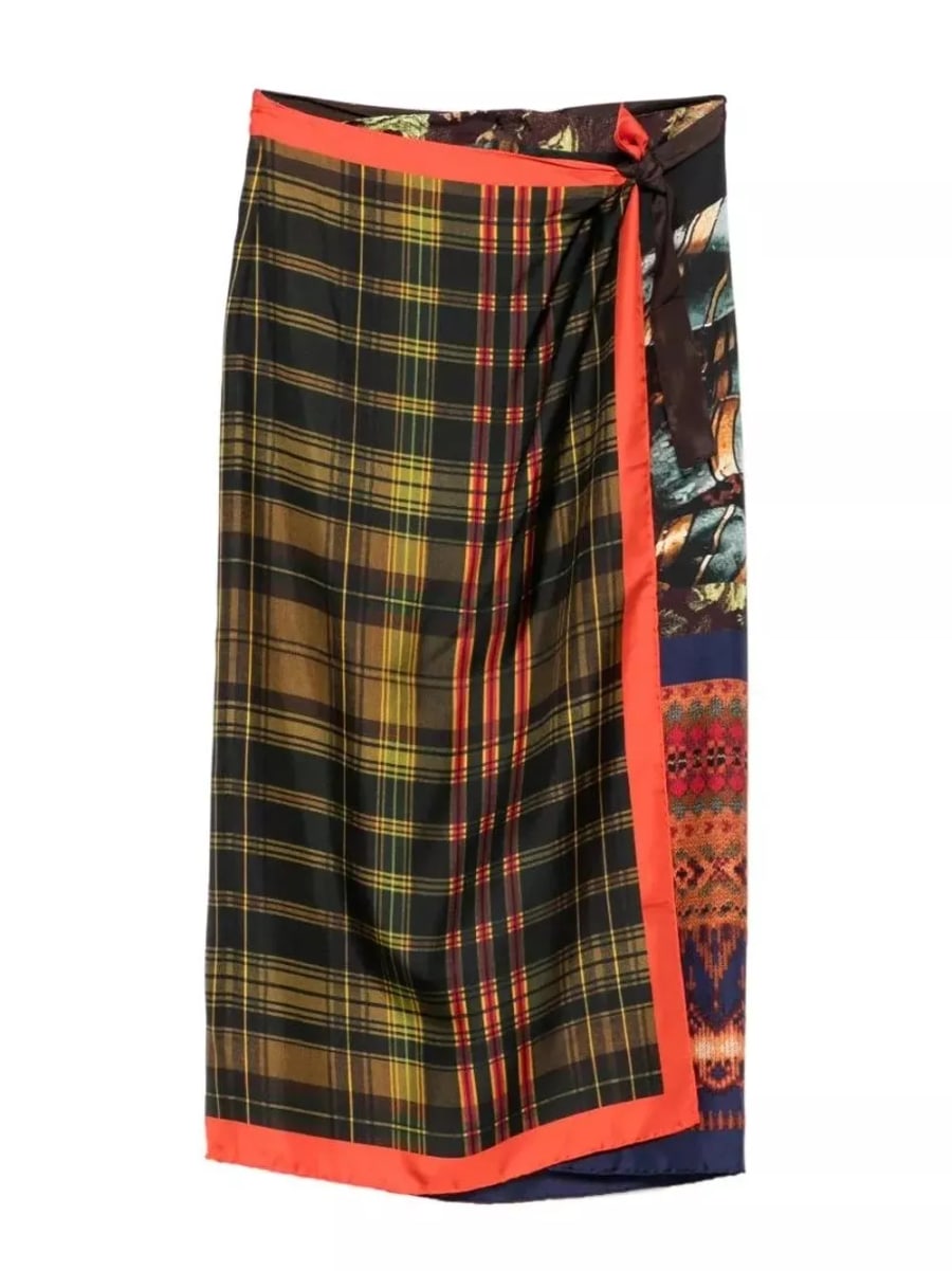 Dries Van Noten Gonna lunga in seta
