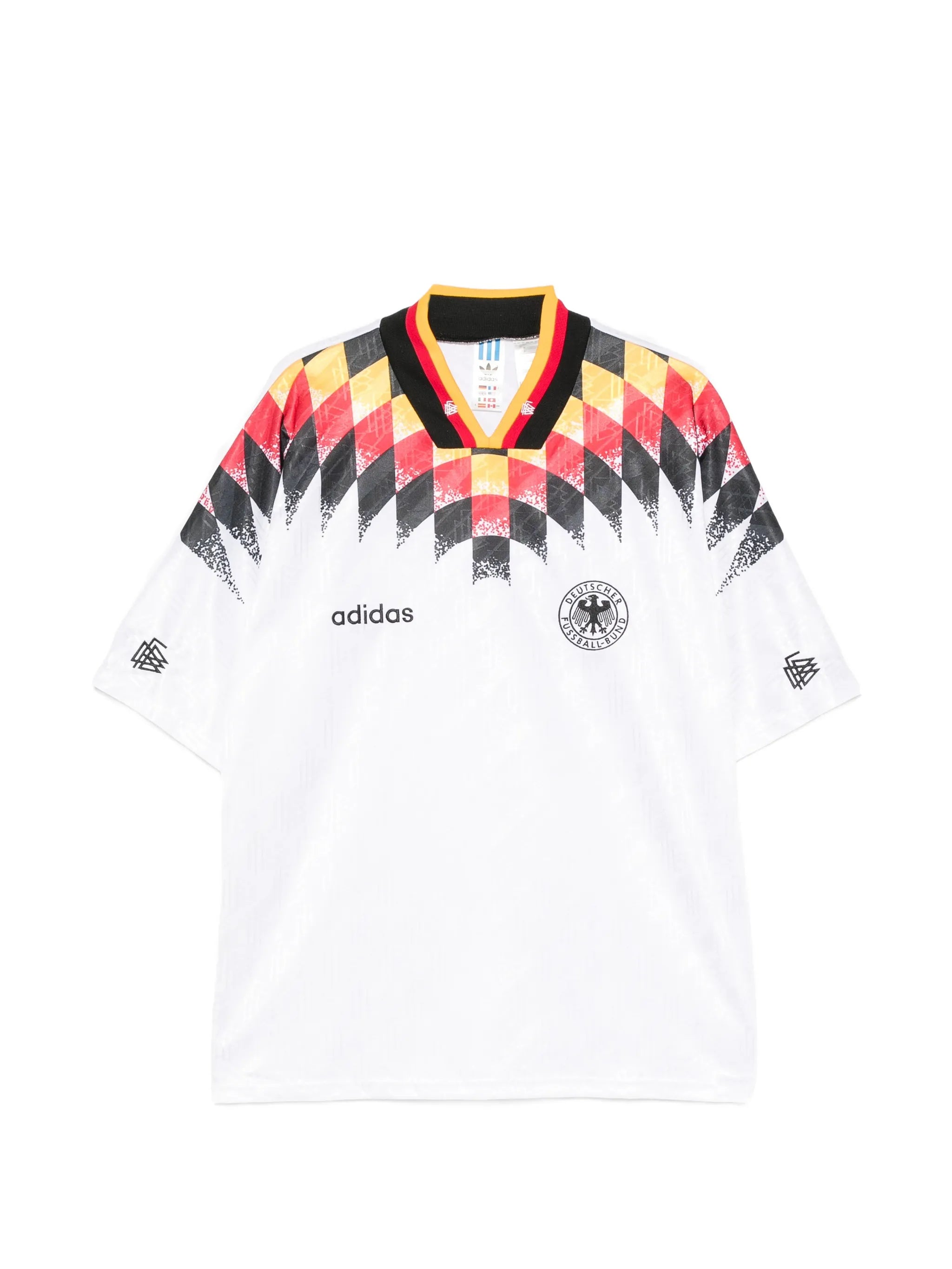 adidas Adidas Diamond-print V-neck T-shirt