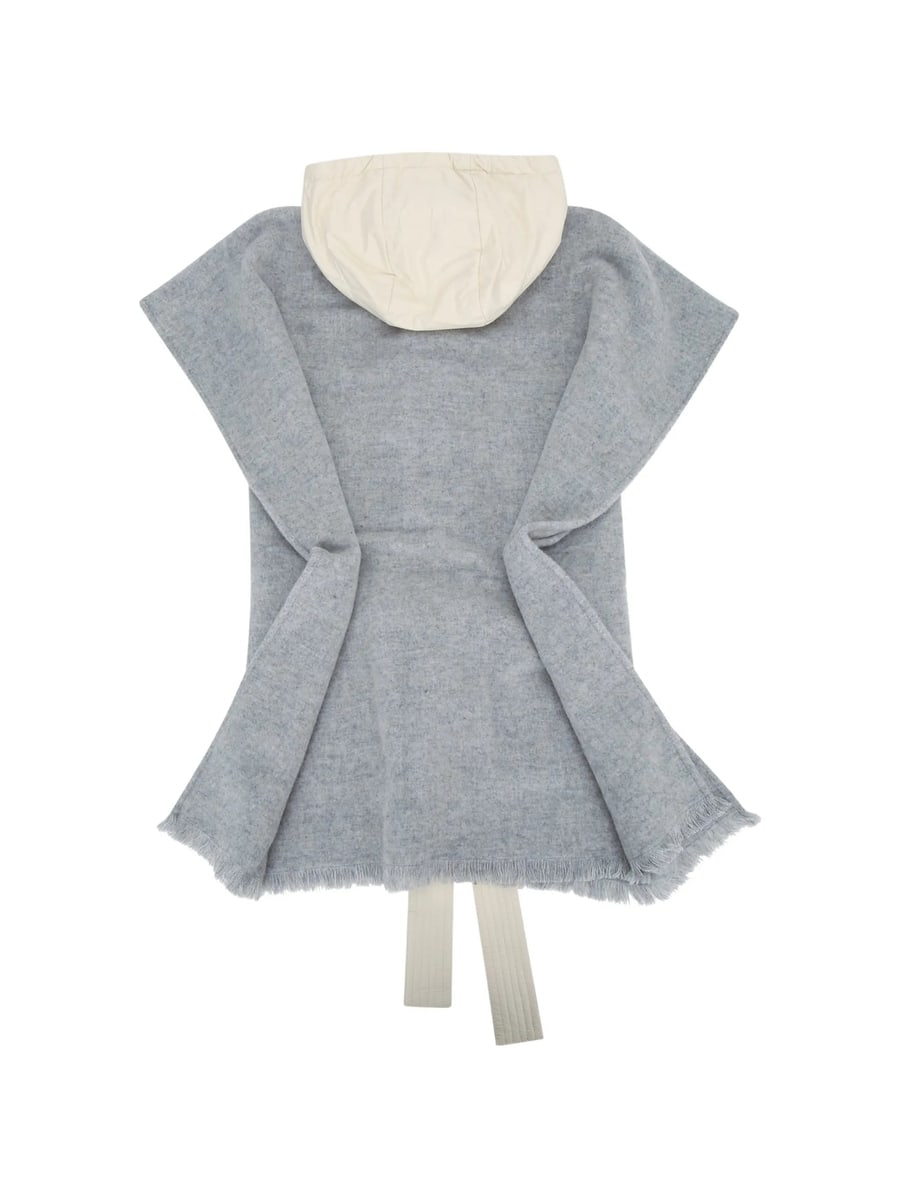 Moncler Moncler Hooded Fringed Cape, view 2