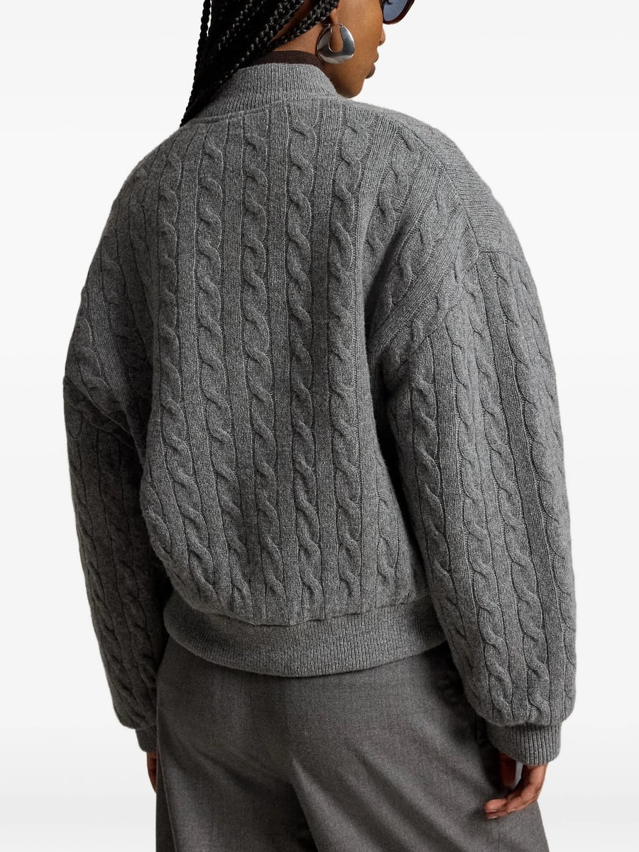 Ralph Lauren Ralph Lauren Cable-knit Bomber Jacket, view 4
