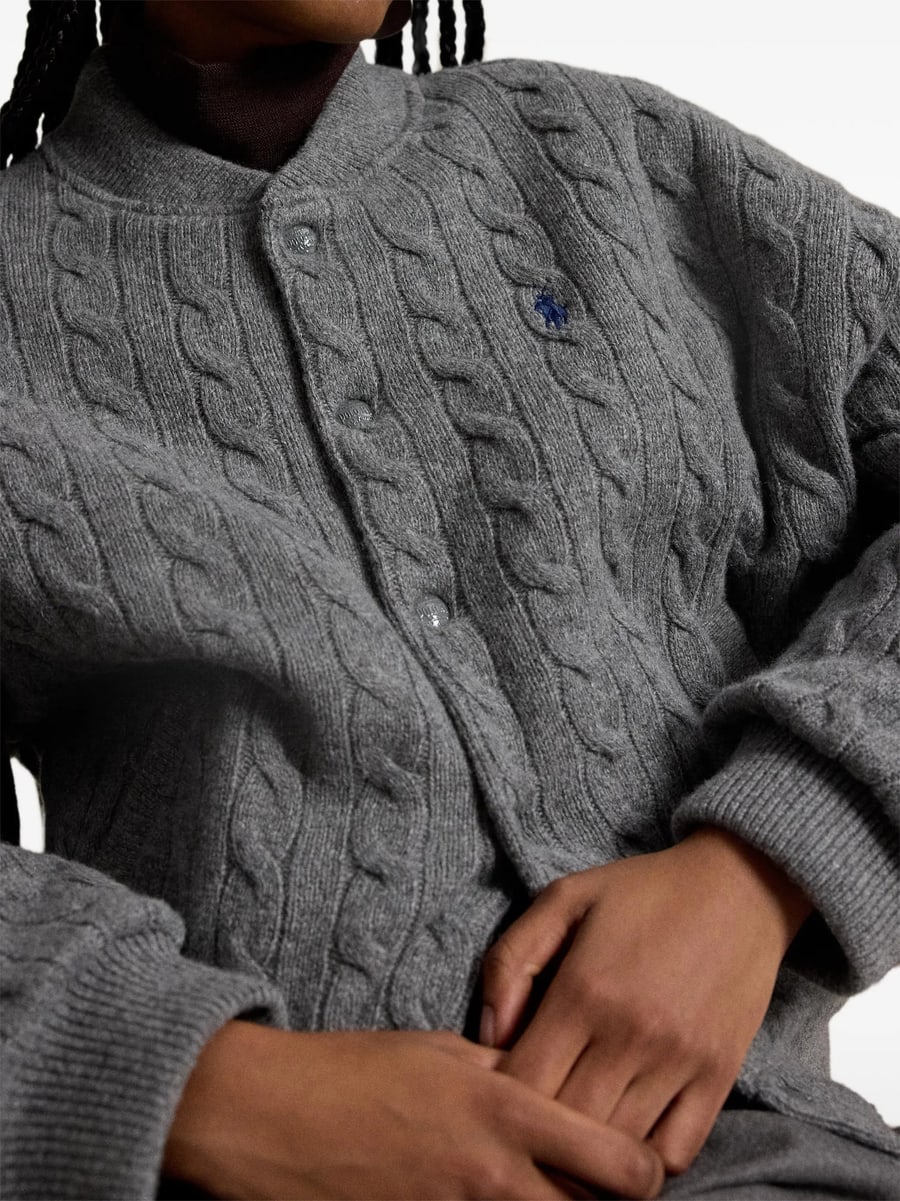 Ralph Lauren Ralph Lauren Cable-knit Bomber Jacket, view 5